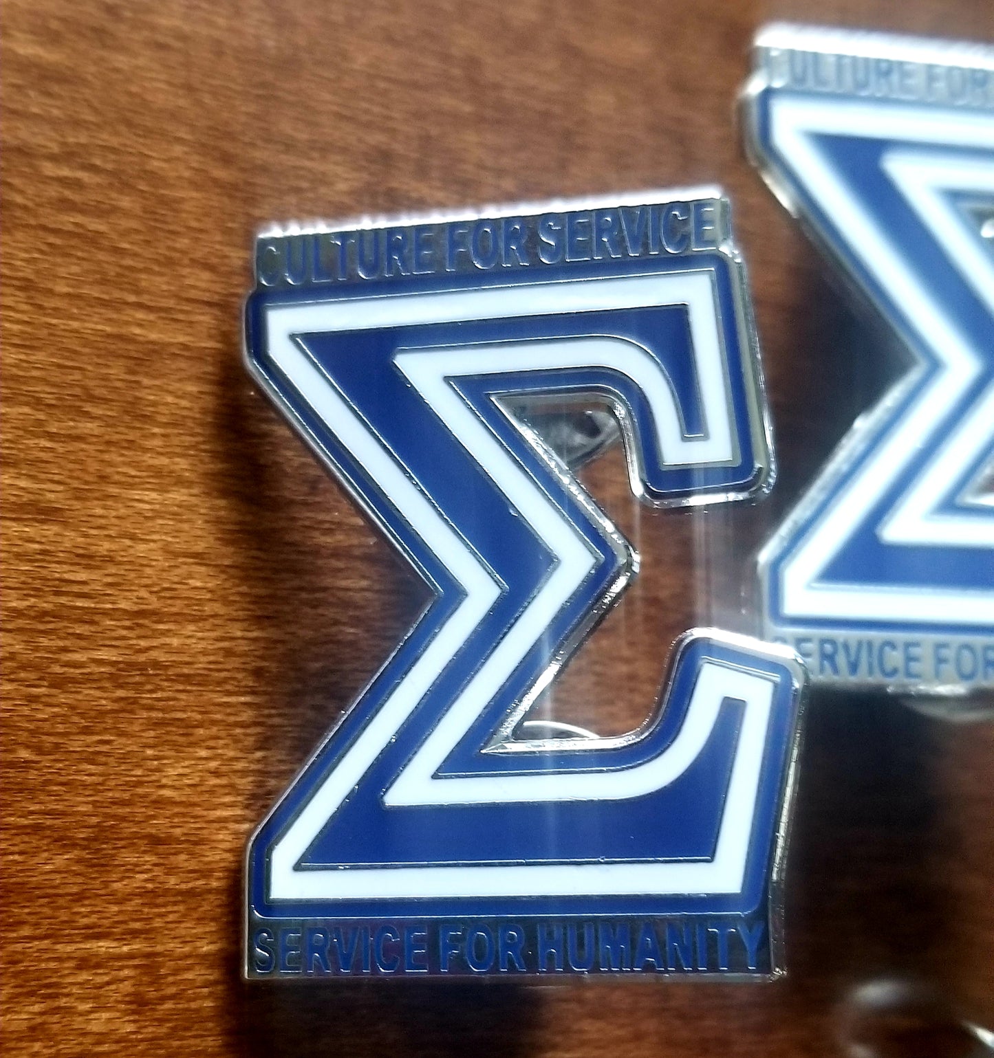 Sigma Motto lapel pin