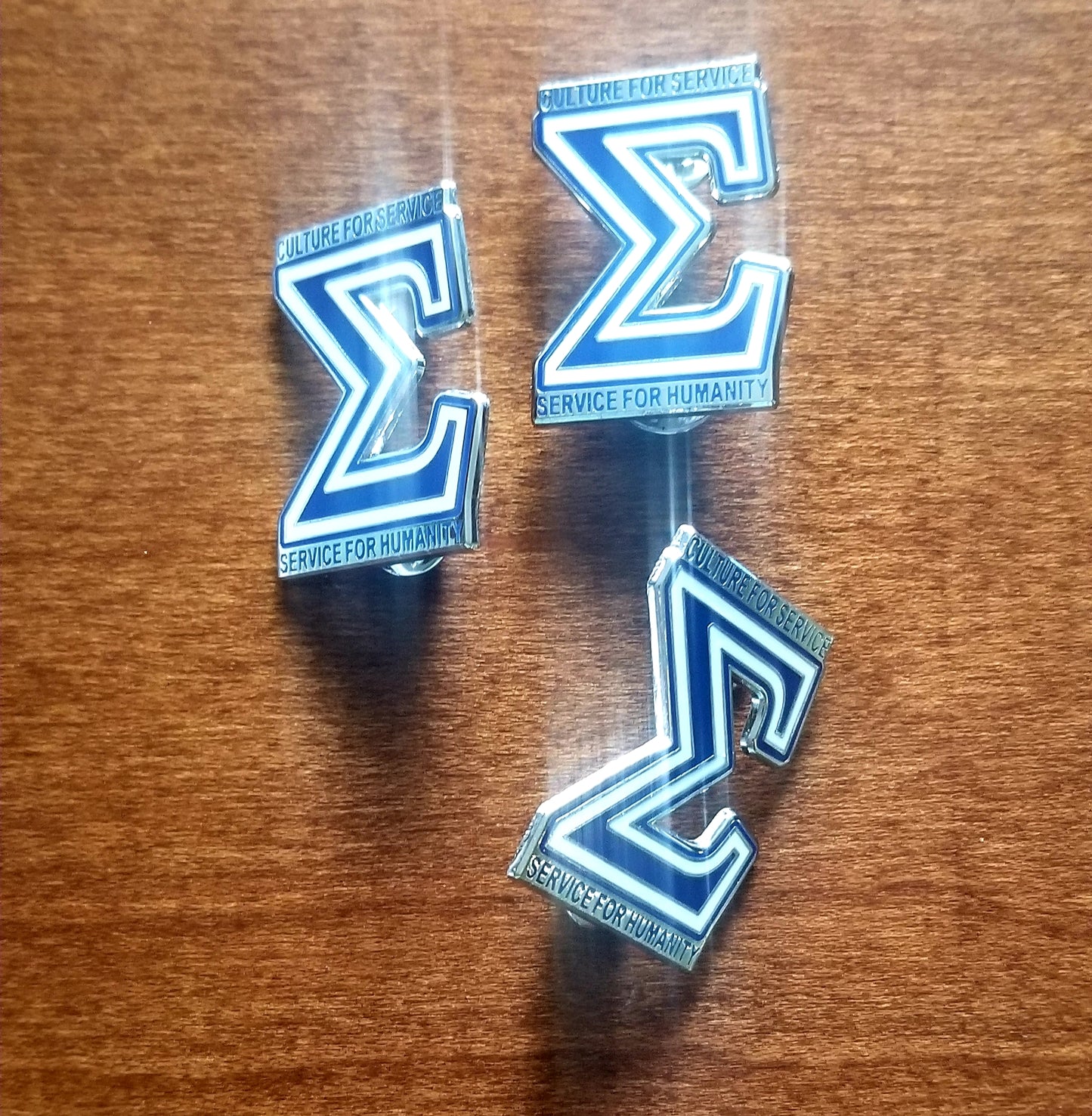 Sigma Motto lapel pin