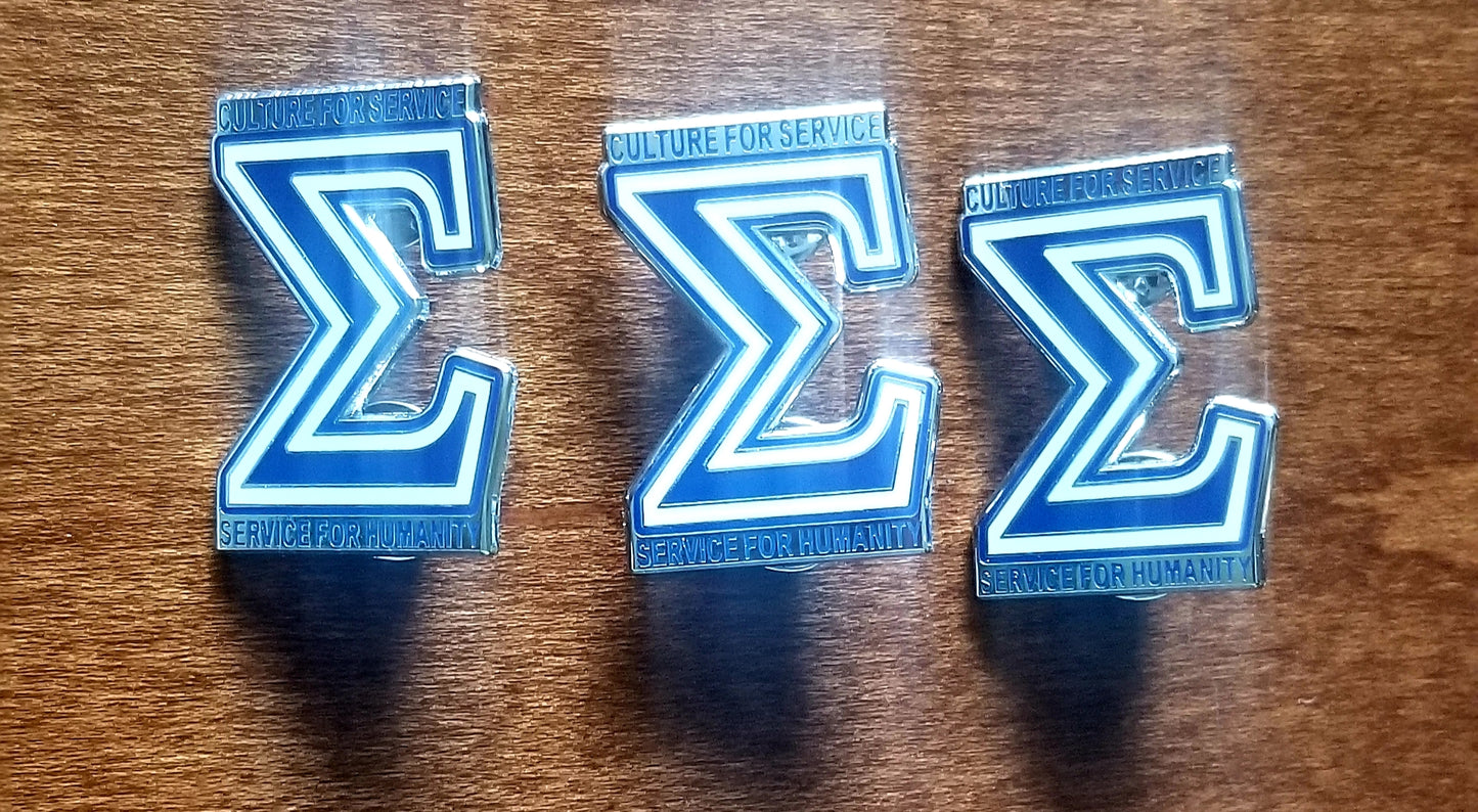 Sigma Motto lapel pin