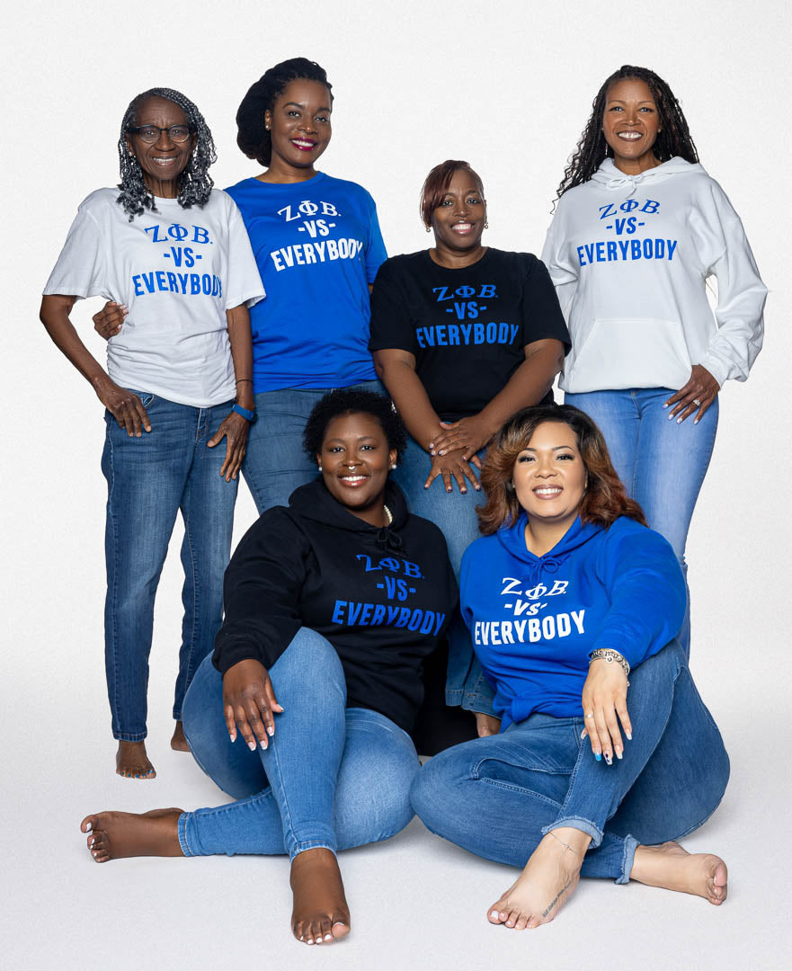 ZETA PHI BETA vs Everybody Hoodie (White)
