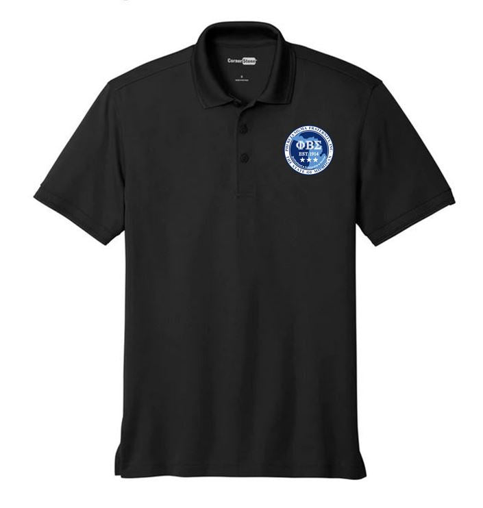 Phi Beta Sigma STATE OF MI Dri-Fit BLACK Polo & Tie