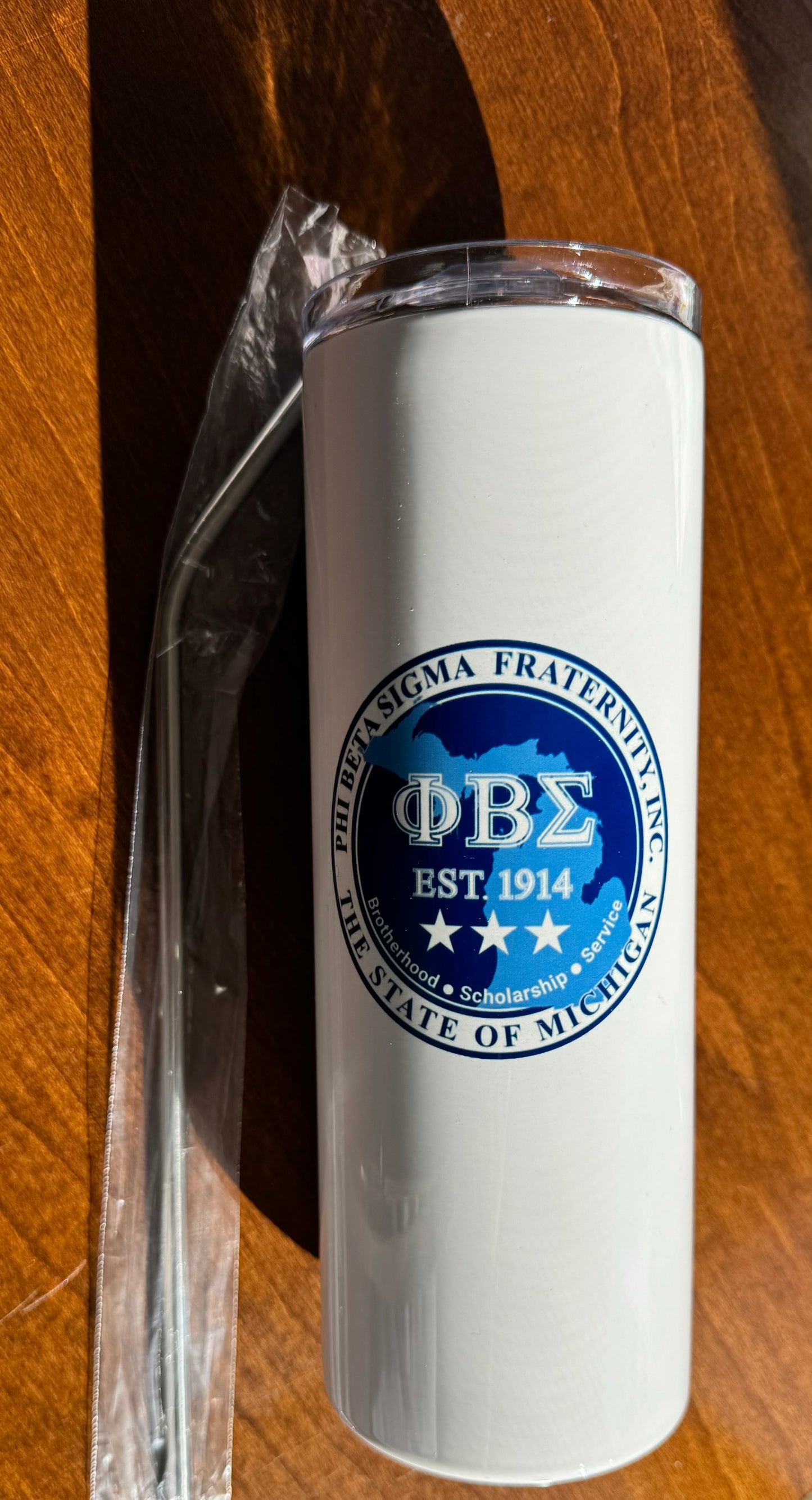 Phi Beta Sigma STATE OF MI Dri-Fit Royal & WHITE Polo