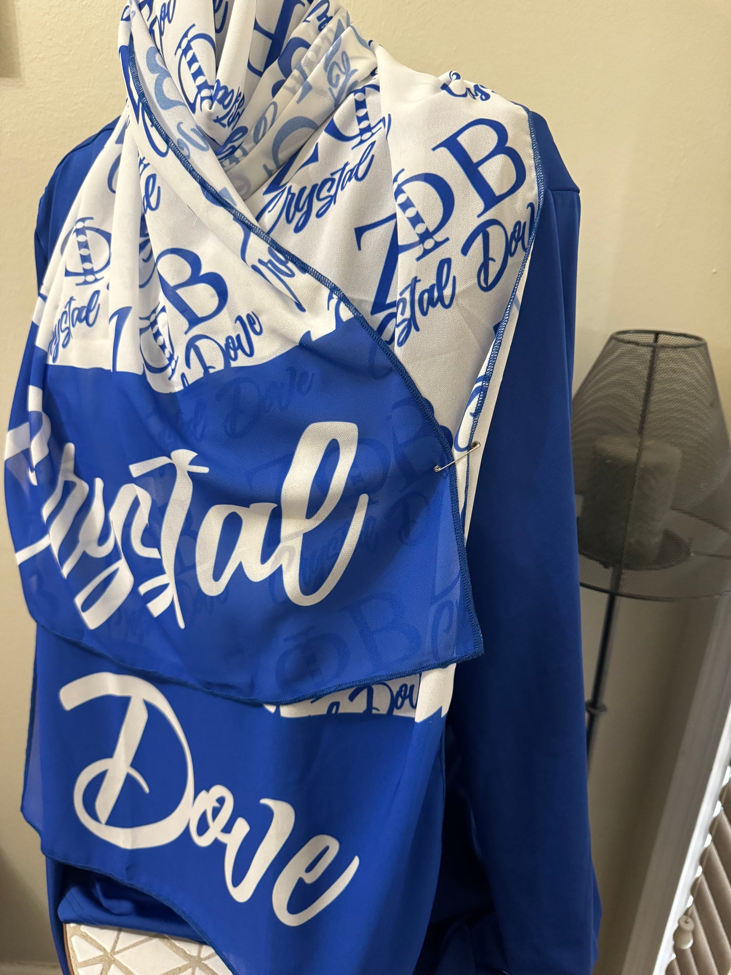 Crystal Dove Chiffon Scarf