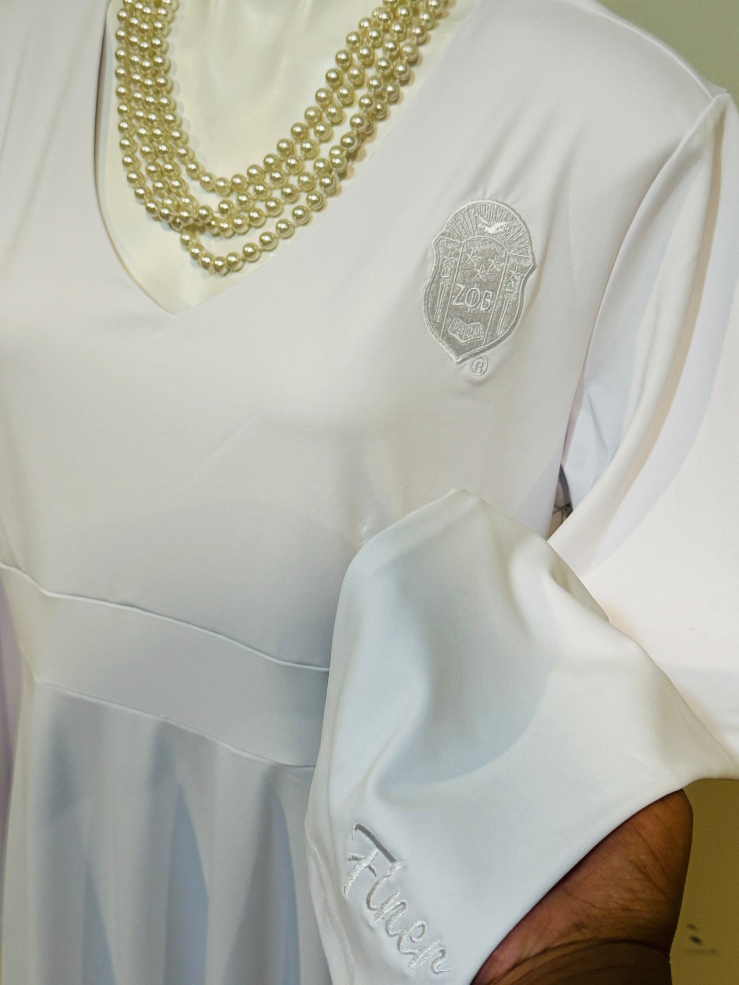 Finer SHIELD White Handkerchief Hem Dress