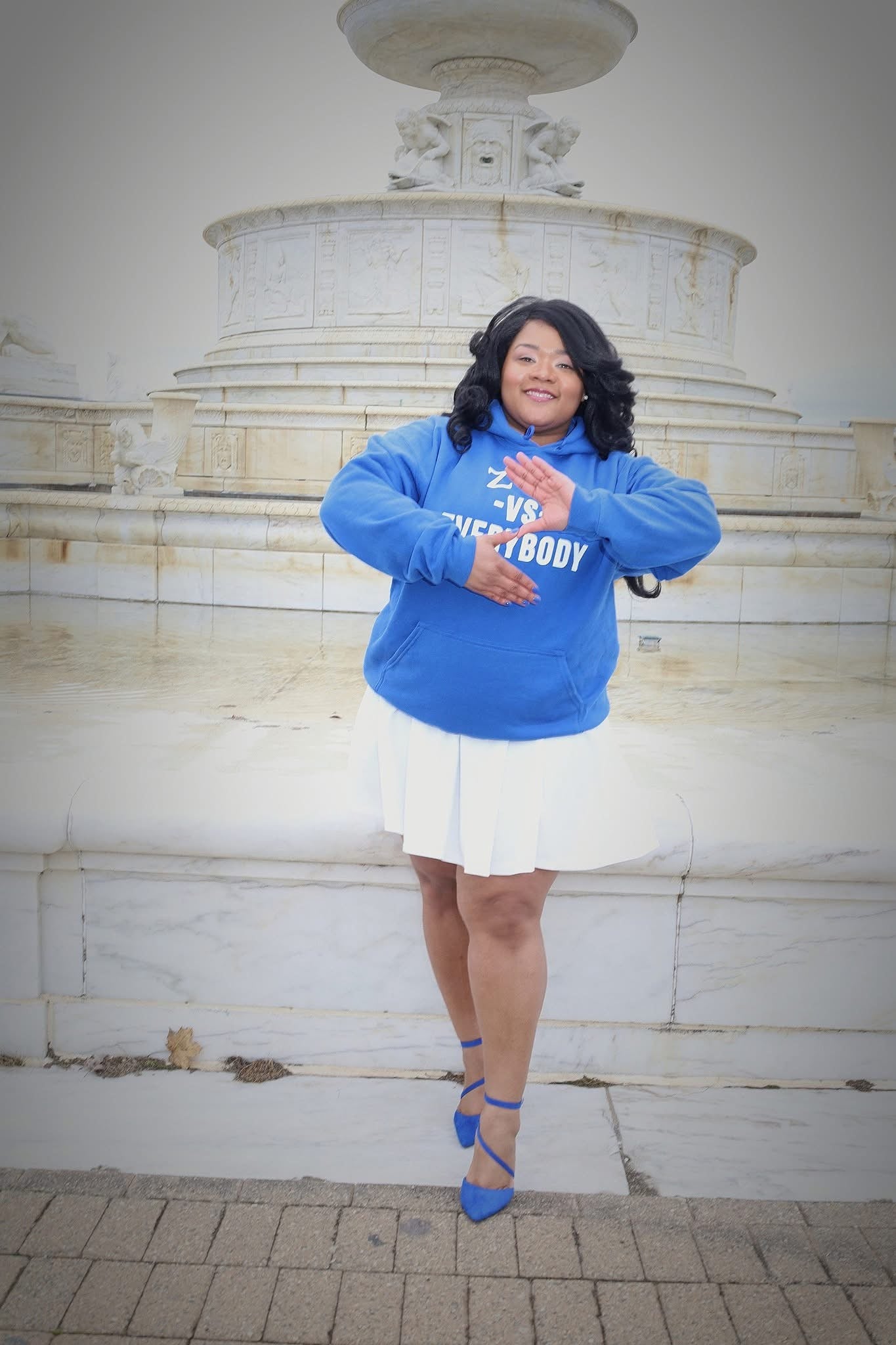 ZETA PHI BETA vs Everybody Hoodie (Royal)