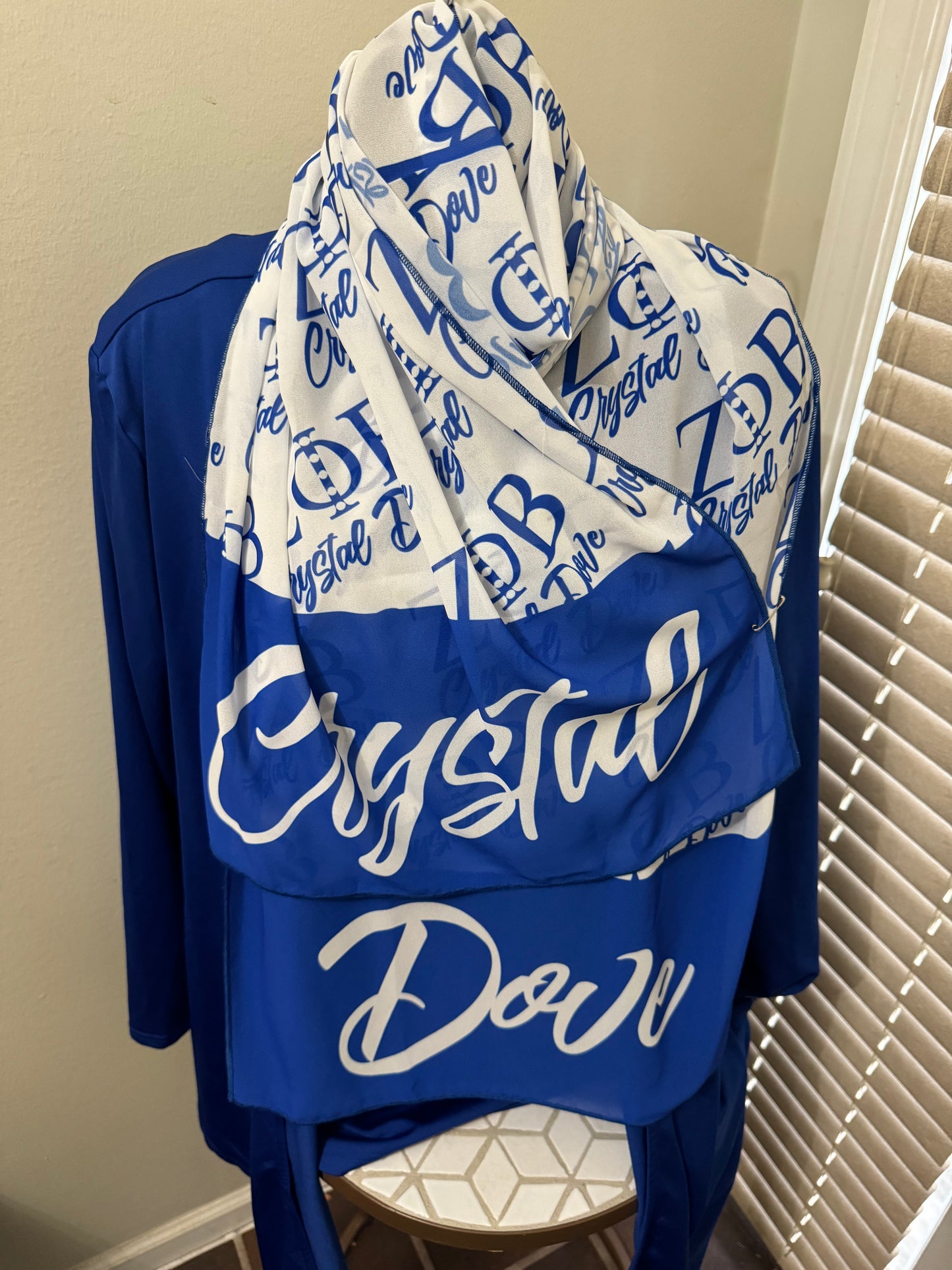 Crystal Dove Chiffon Scarf