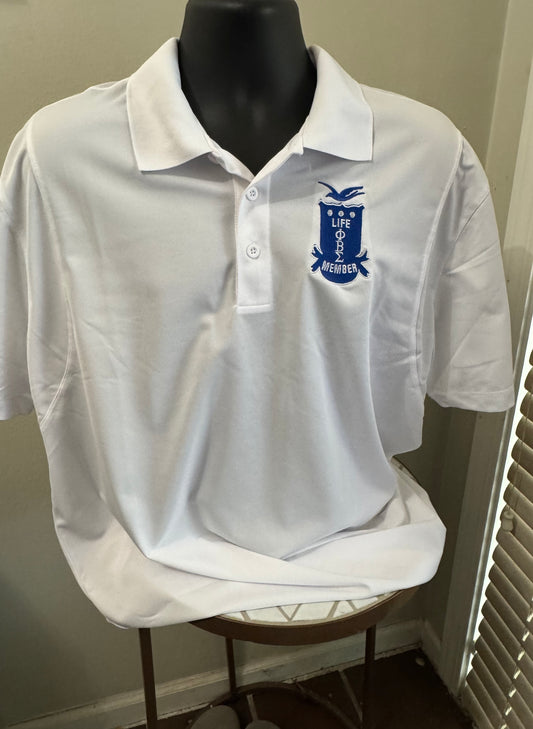 Phi Beta Sigma LM Polo (White w/LM Logo)