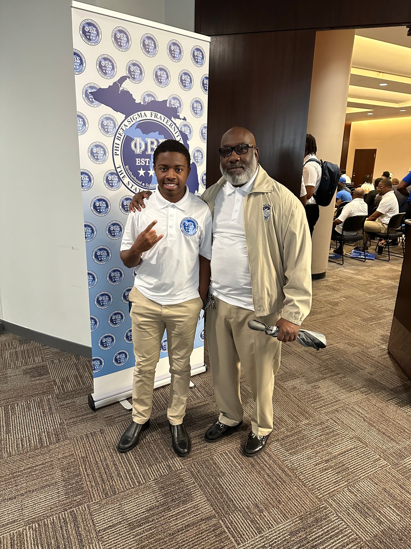 Phi Beta Sigma STATE OF MI Dri-Fit WHITE Polo