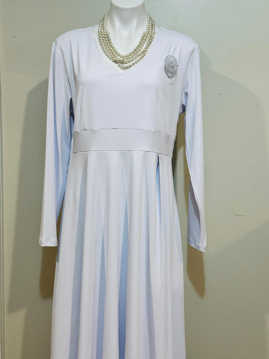 Finer SHIELD White Handkerchief Hem Dress