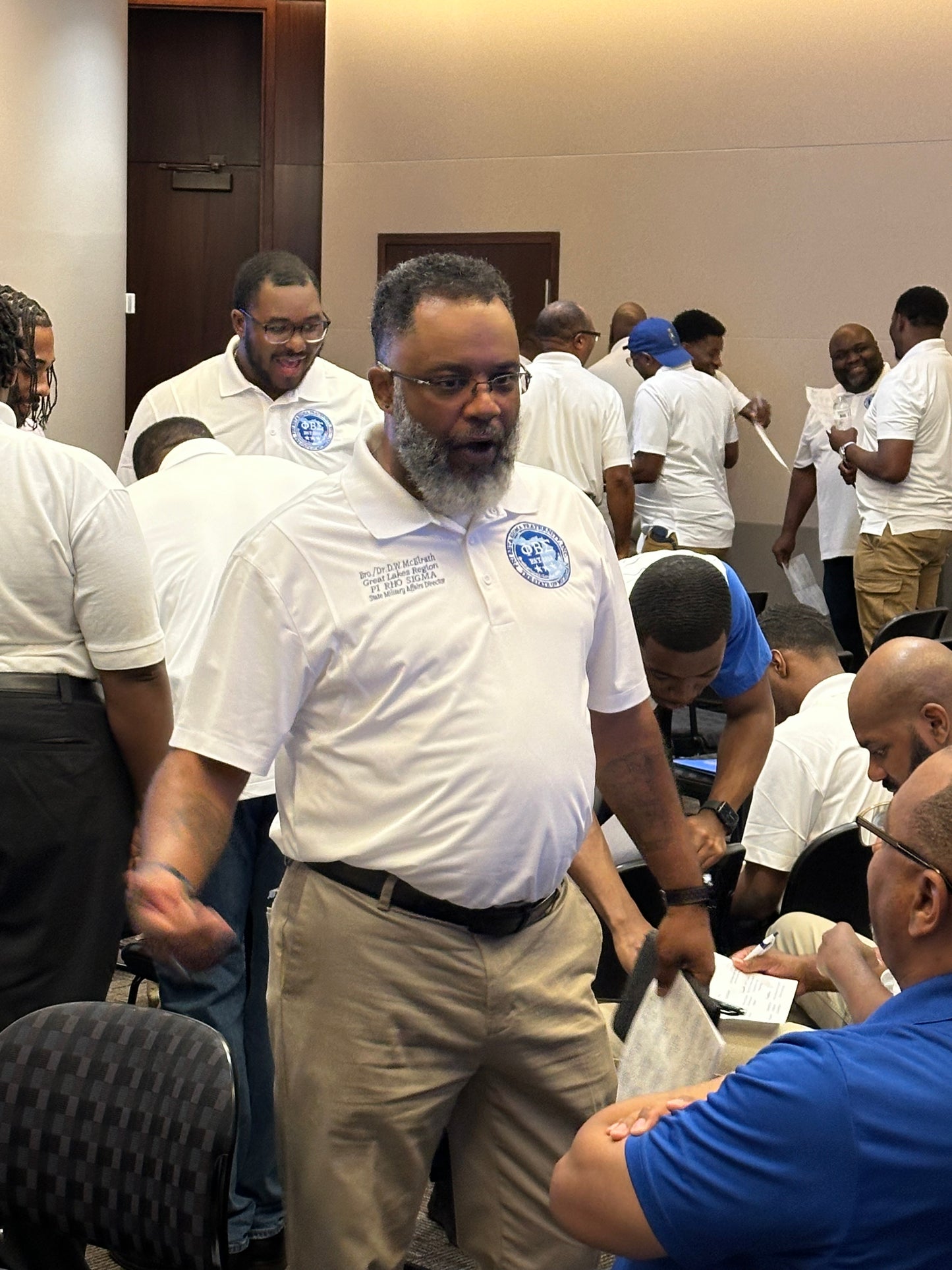 Phi Beta Sigma STATE OF MI Dri-Fit WHITE Polo