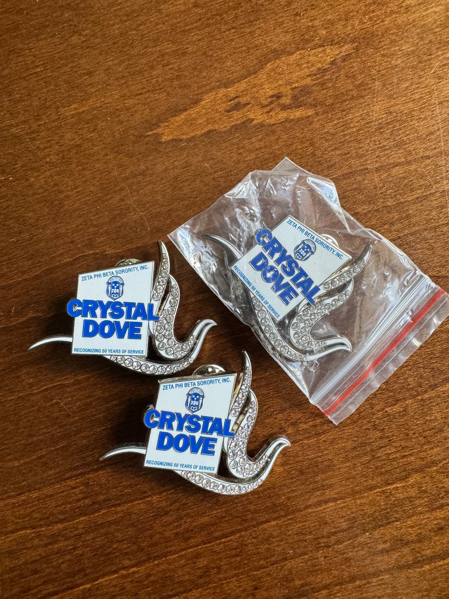 Crystal Dove Lapel Pin