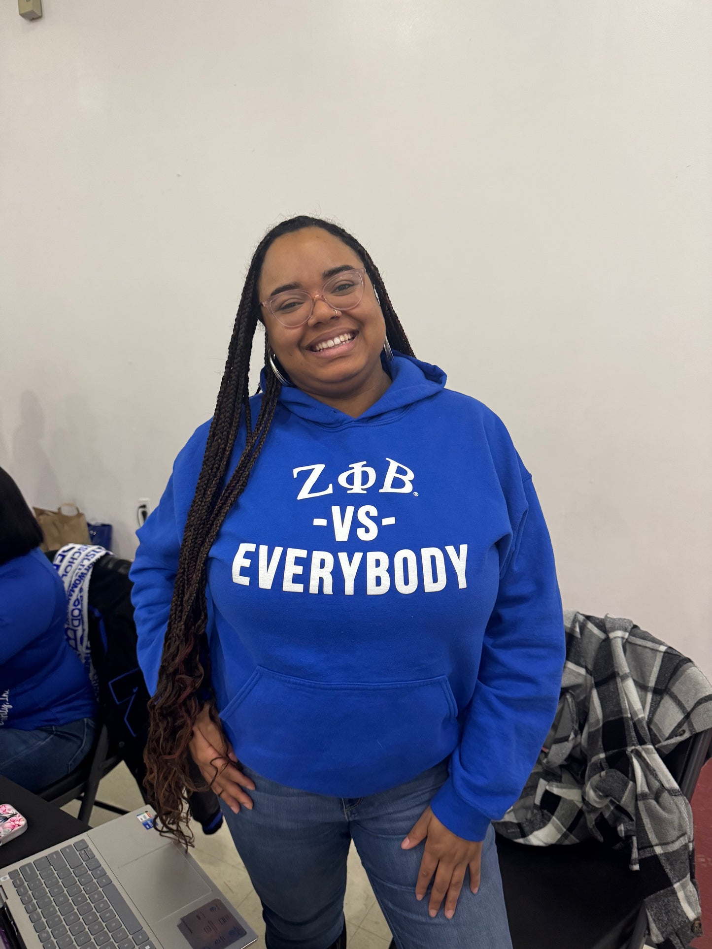 ZETA PHI BETA vs Everybody Hoodie (Royal)