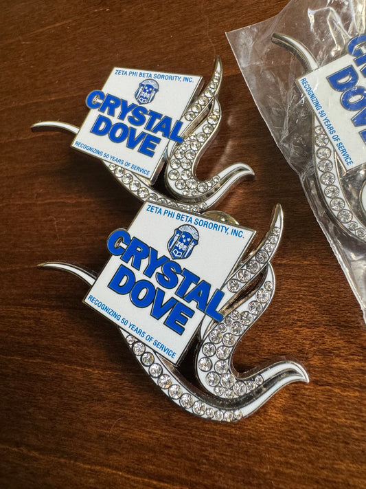 Crystal Dove Lapel Pin