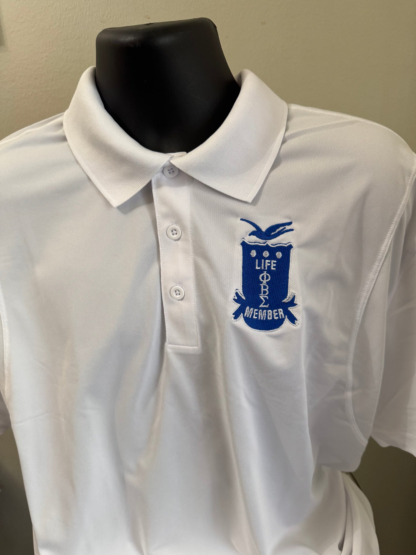 Phi Beta Sigma LM Polo (White w/LM Logo)