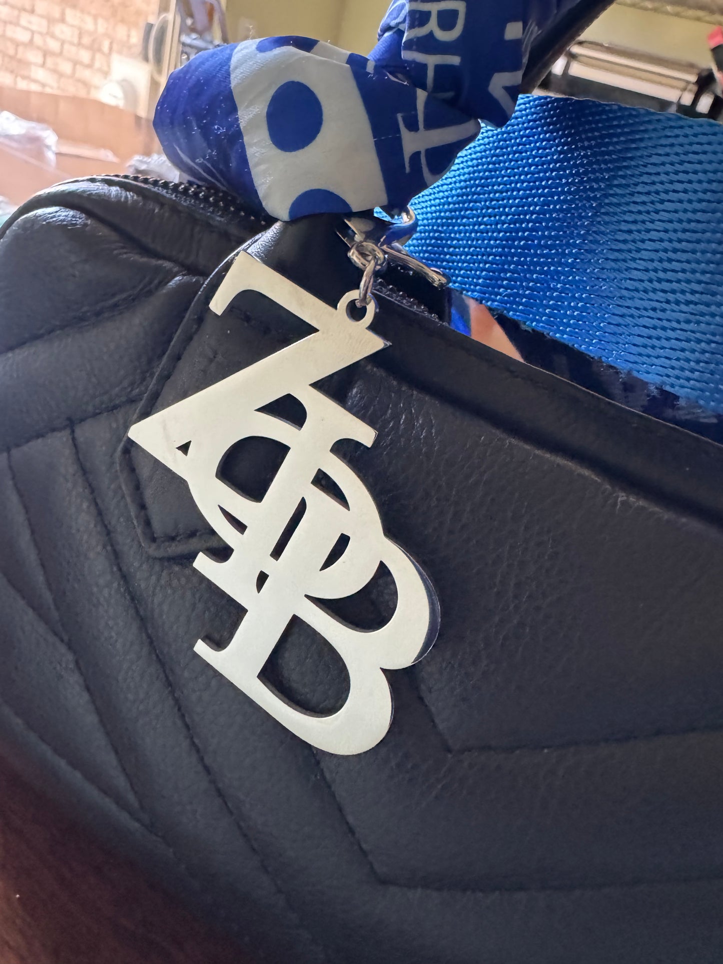 Zeta Greek Lettered Bag Charm