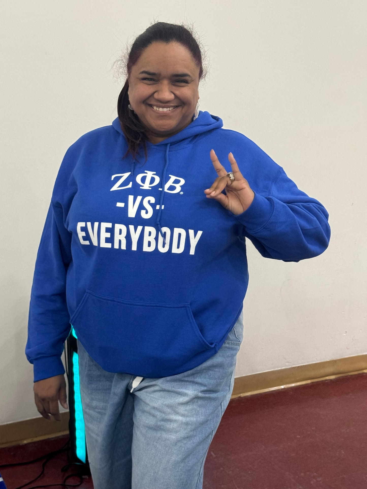 ZETA PHI BETA vs Everybody Hoodie (Royal)