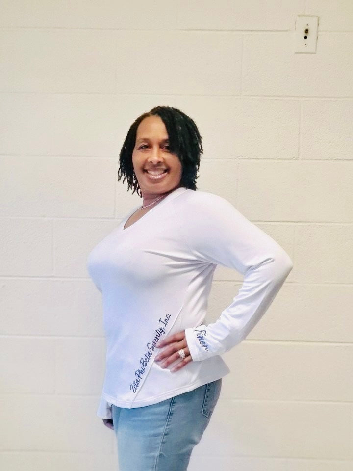 V-neck Heavyweight Zeta Pullover (WHITE or BLUE)