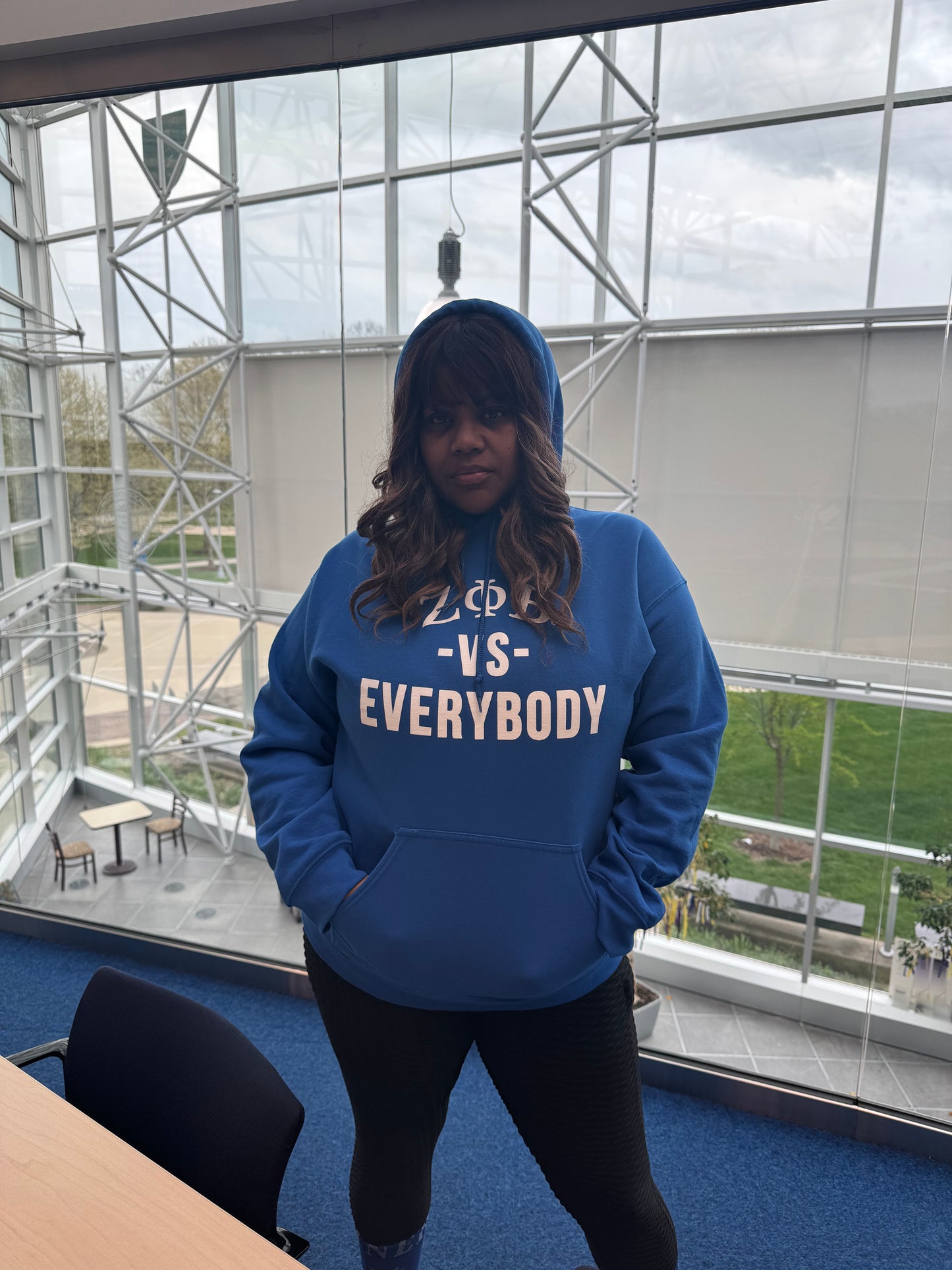 ZETA PHI BETA vs Everybody Hoodie (Royal)