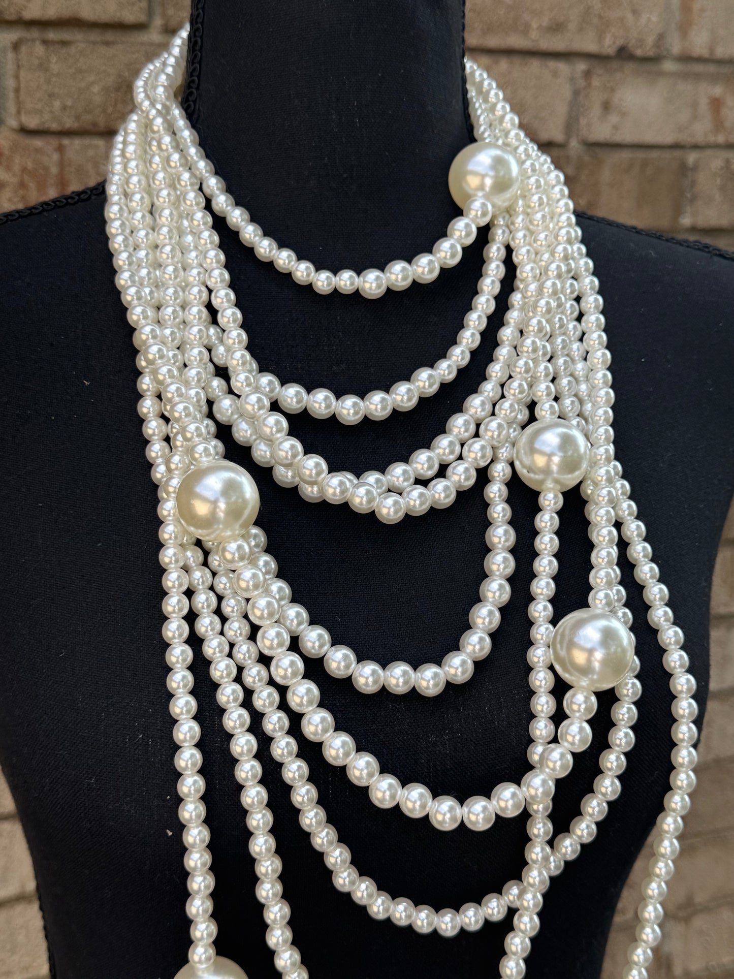 Multi Strands of Elegance Pearl Necklace Set