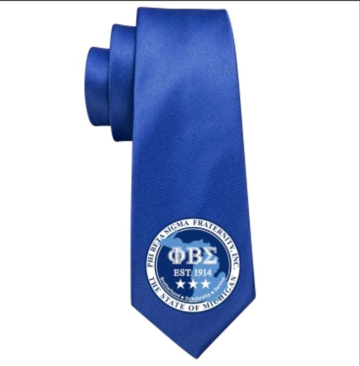 Phi Beta Sigma STATE OF MI Dri-Fit BLACK Polo & Tie
