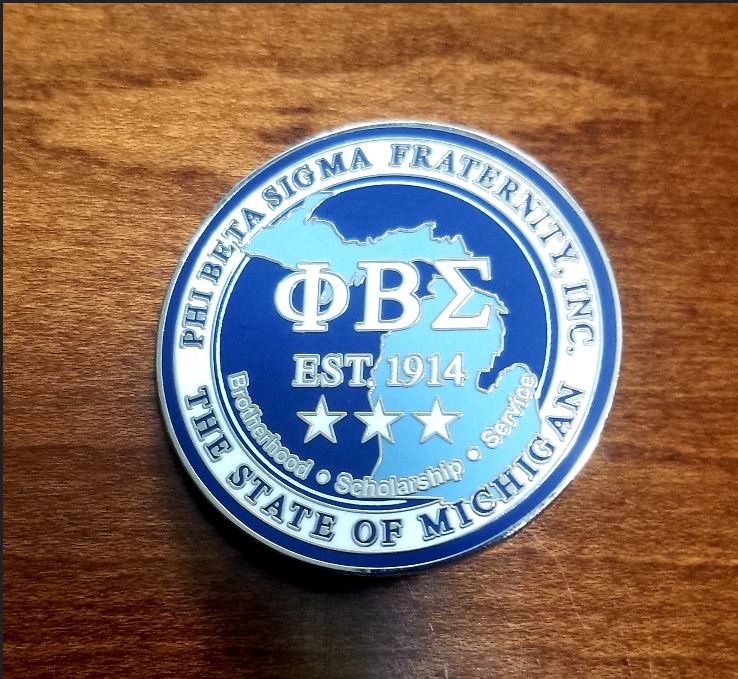 Phi Beta Sigma STATE OF MI Dri-Fit WHITE Polo