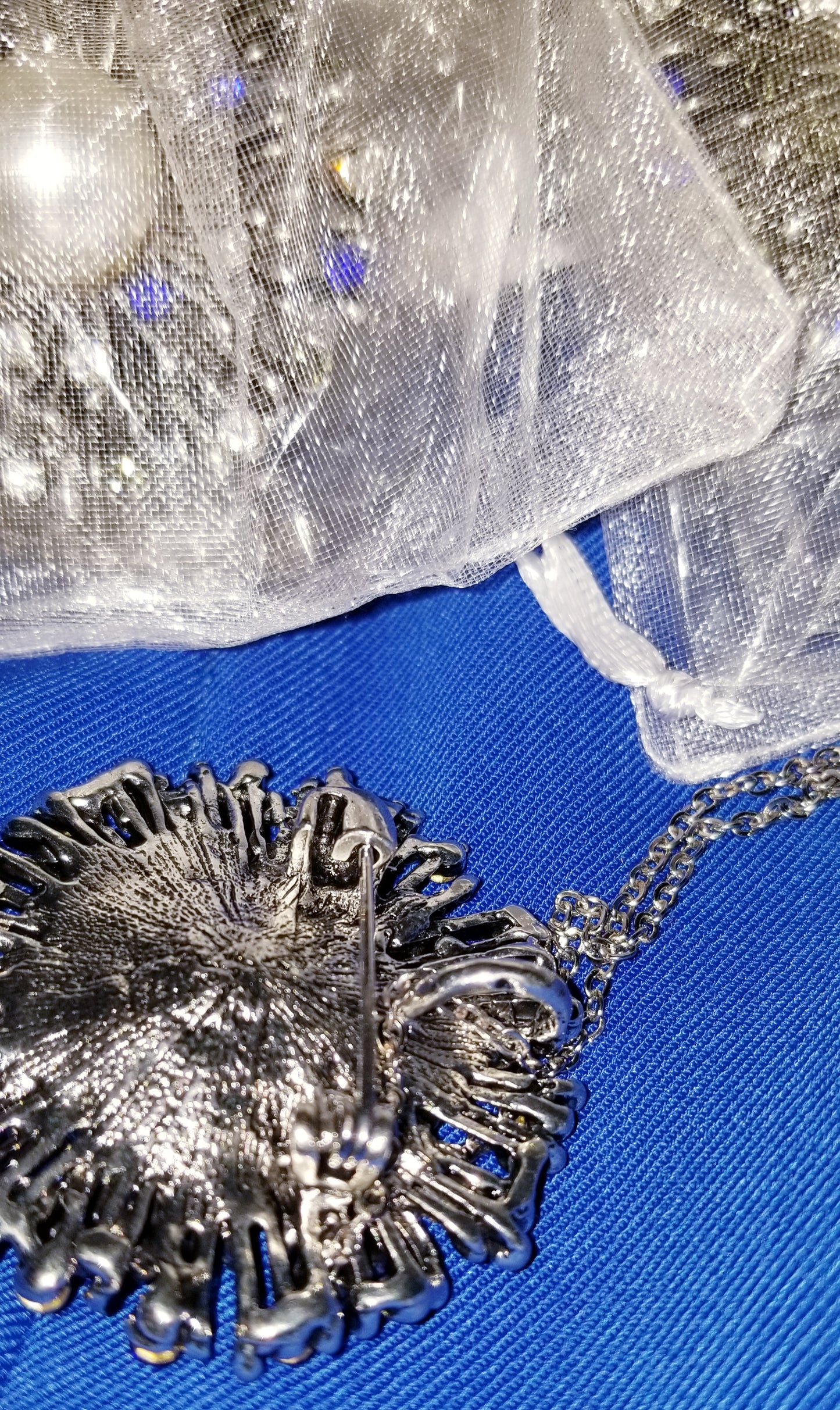 Rhinestone Pearl Brooch