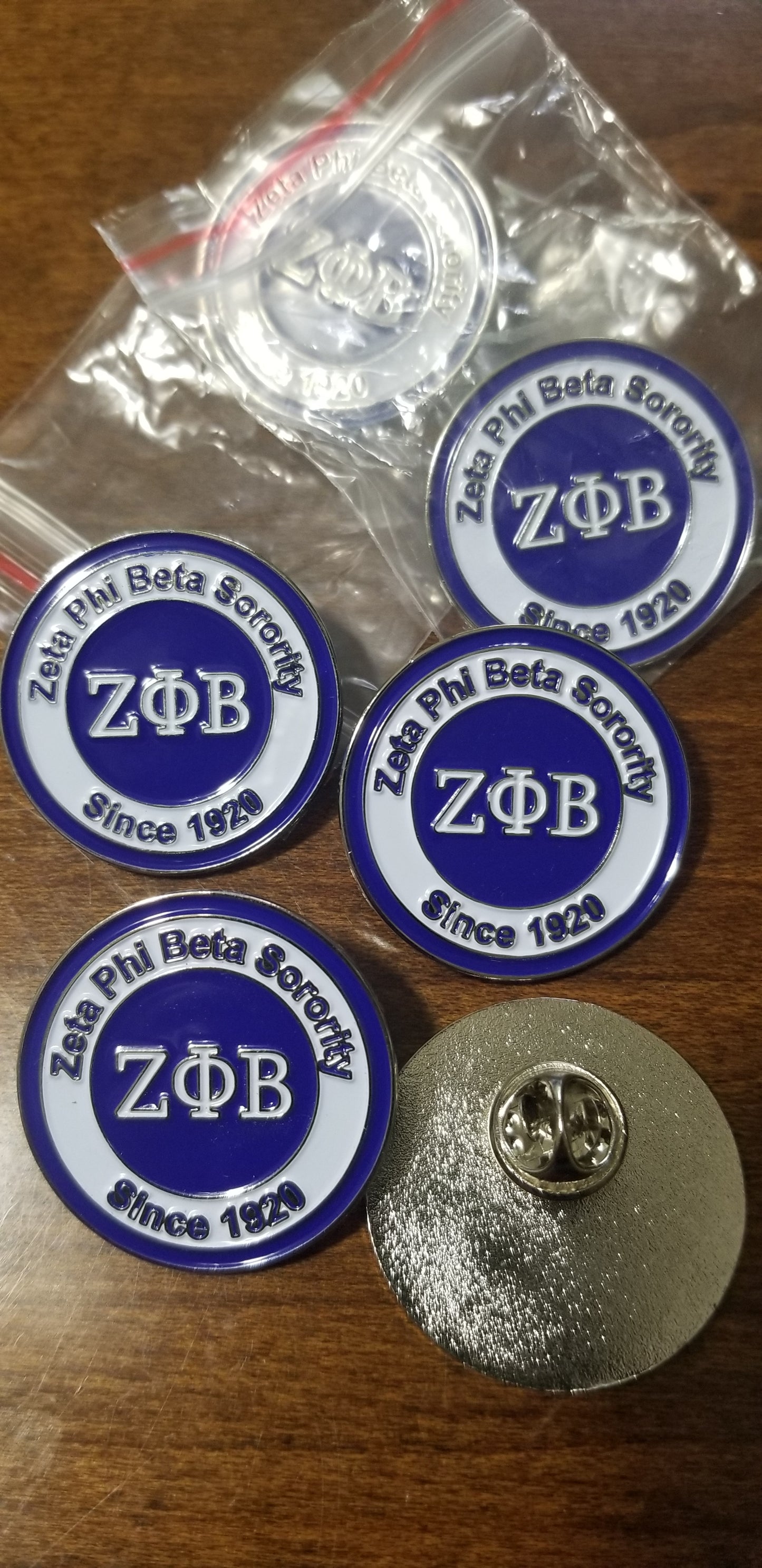 Greek letter lapel pin