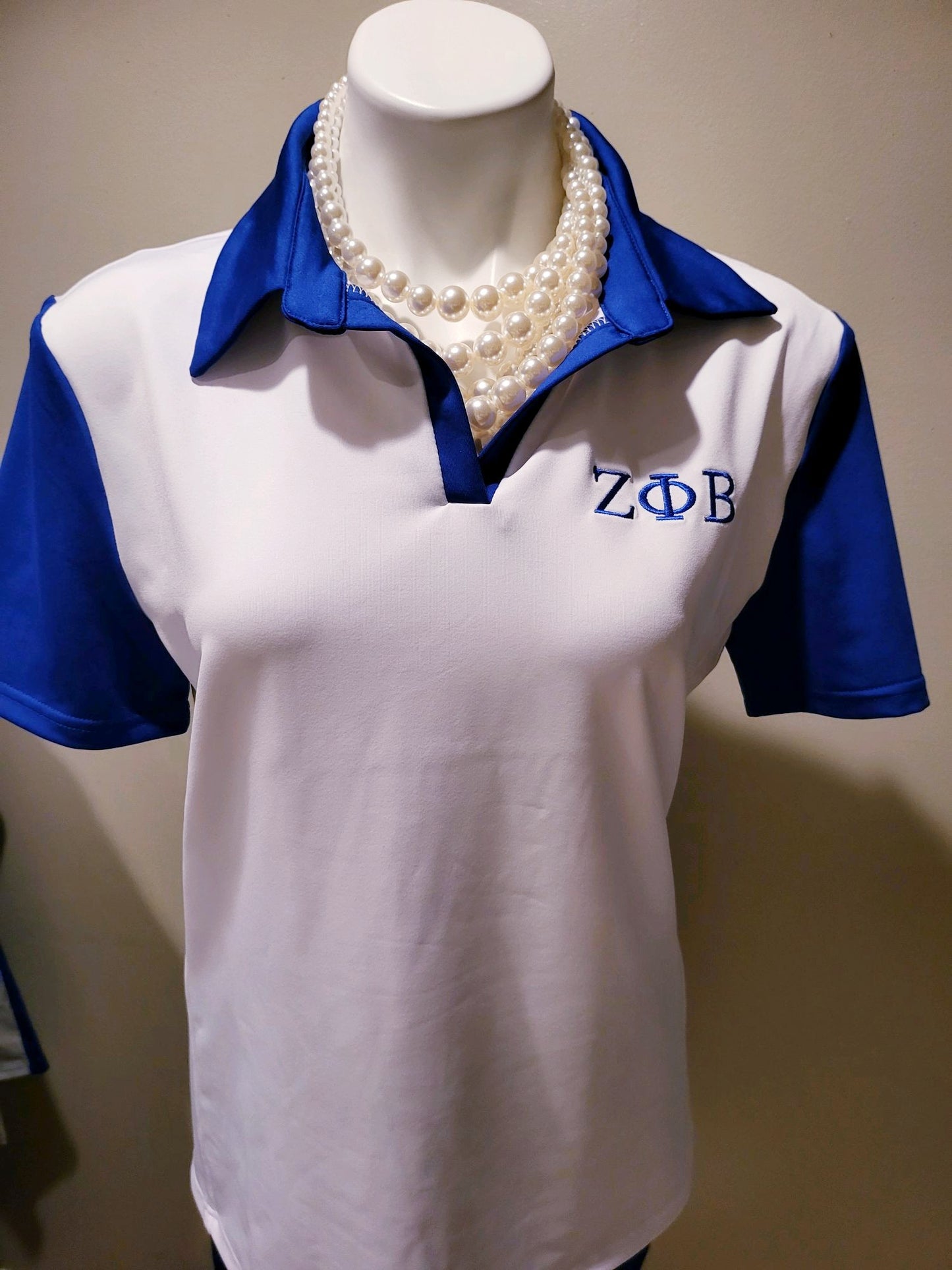 White Two Tone Polo Shirt