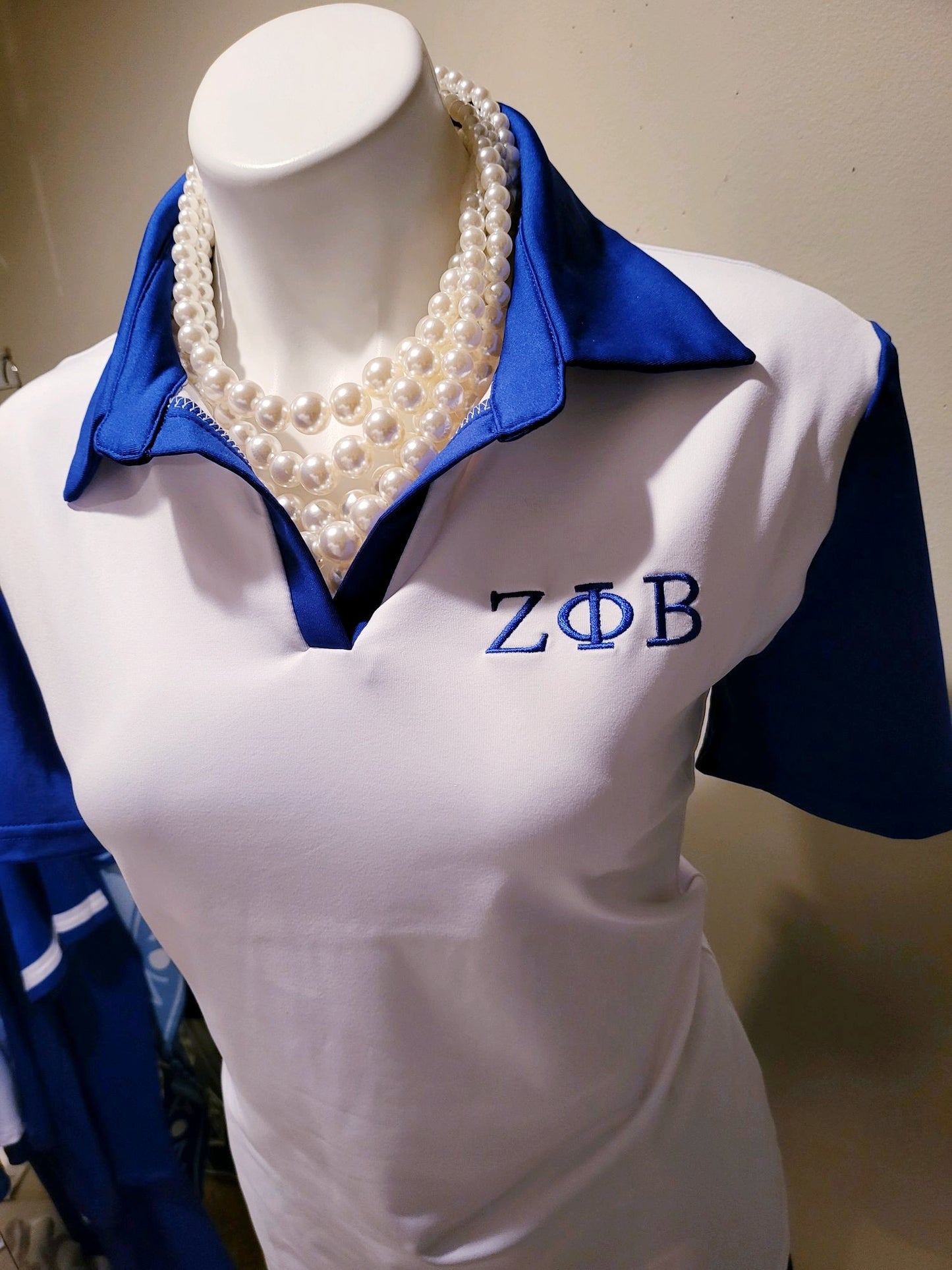 White Two Tone Polo Shirt