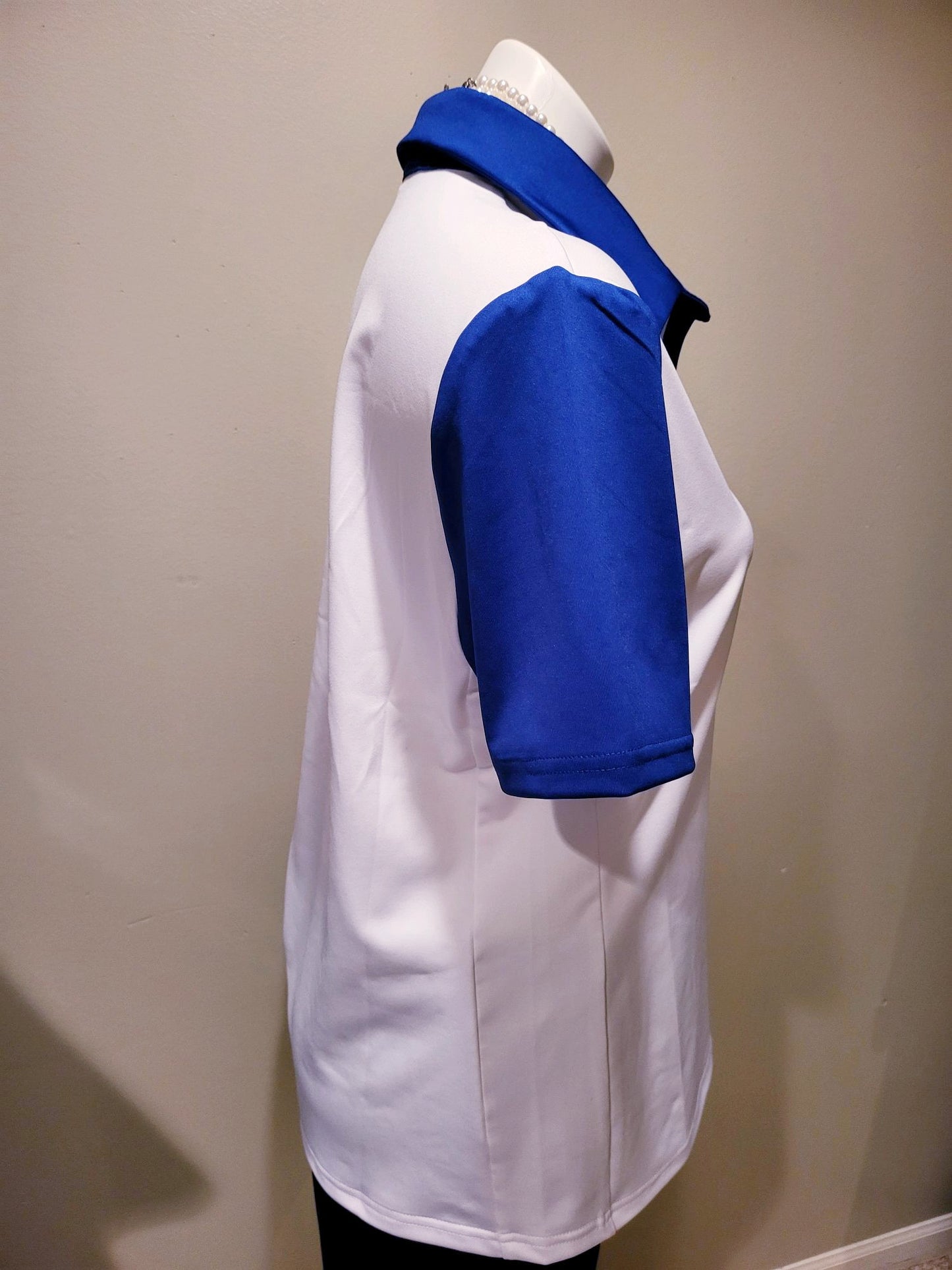 White Two Tone Polo Shirt