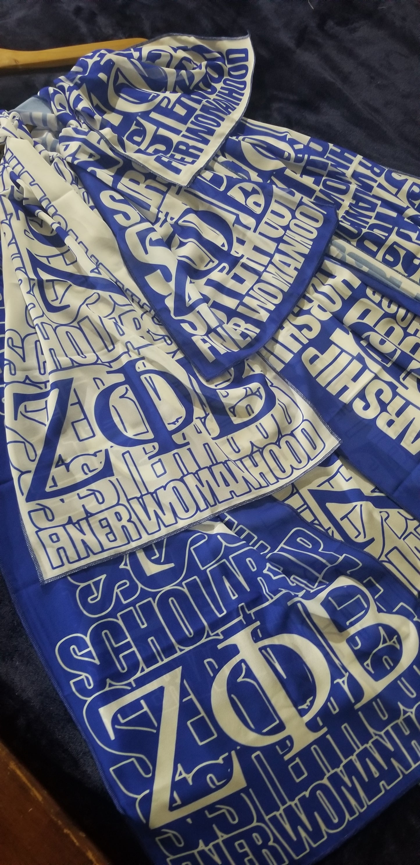 Greek Lettered Principles Chiffon Scarf