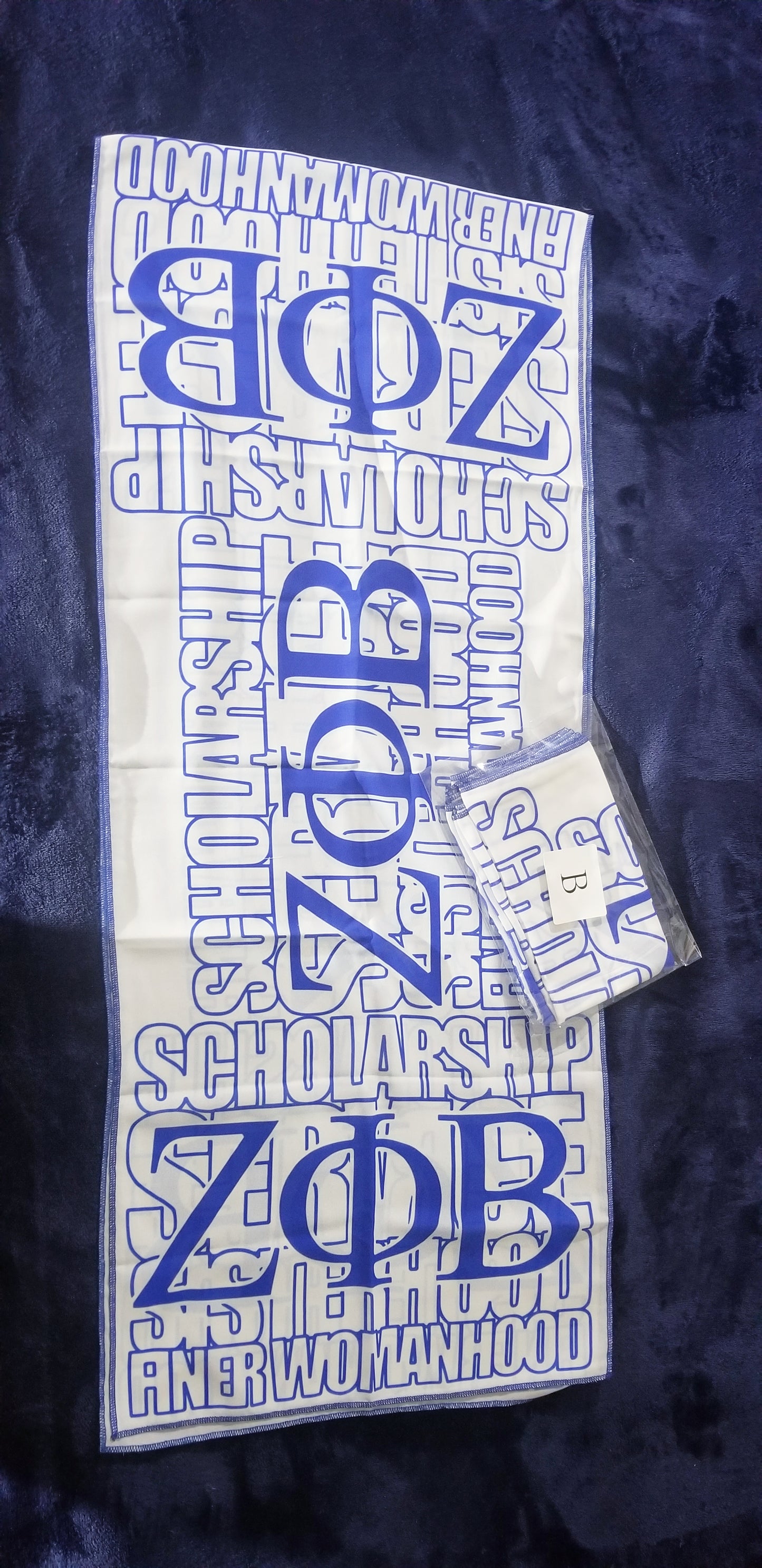 Greek Lettered Principles Chiffon Scarf