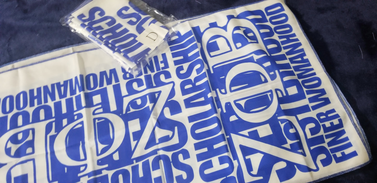 Greek Lettered Principles Chiffon Scarf