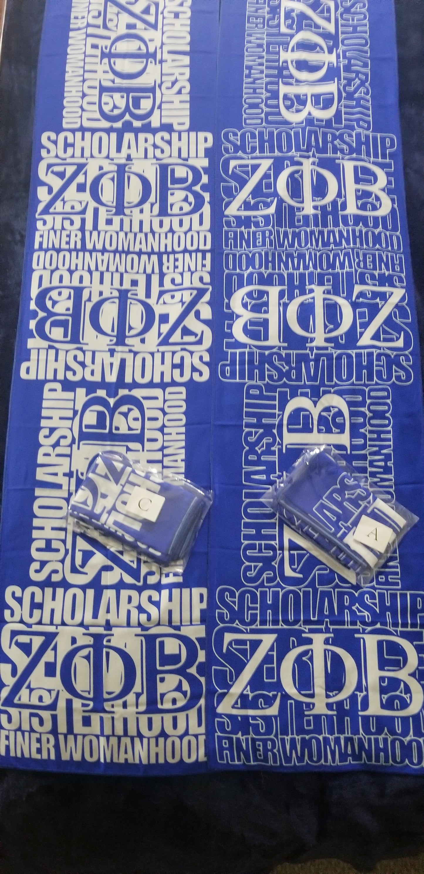 Greek Lettered Principles Chiffon Scarf