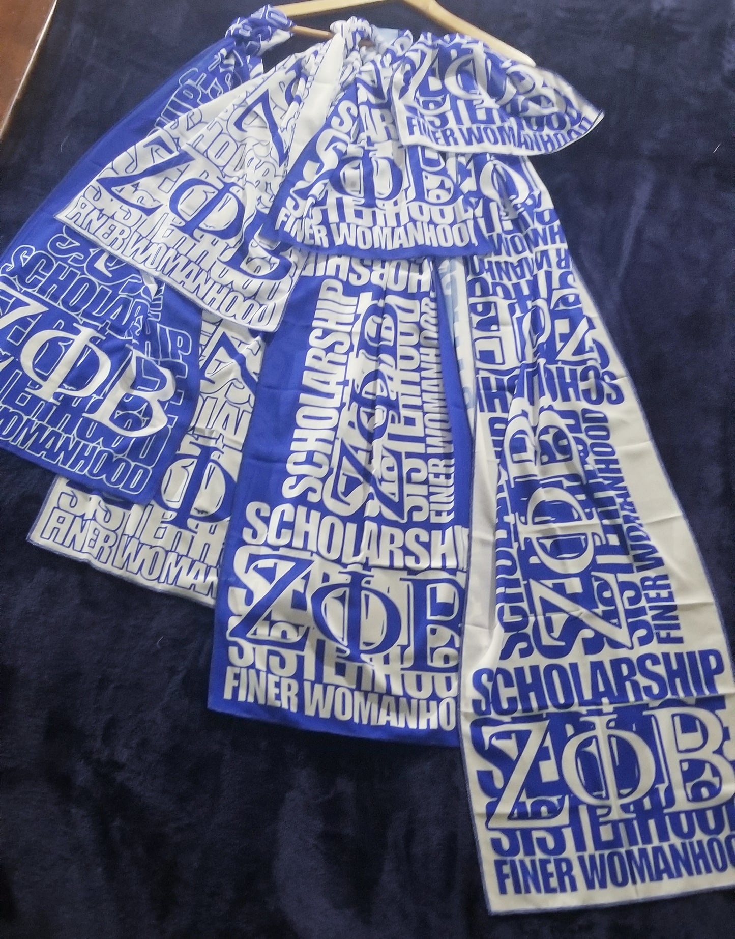 Greek Lettered Principles Chiffon Scarf