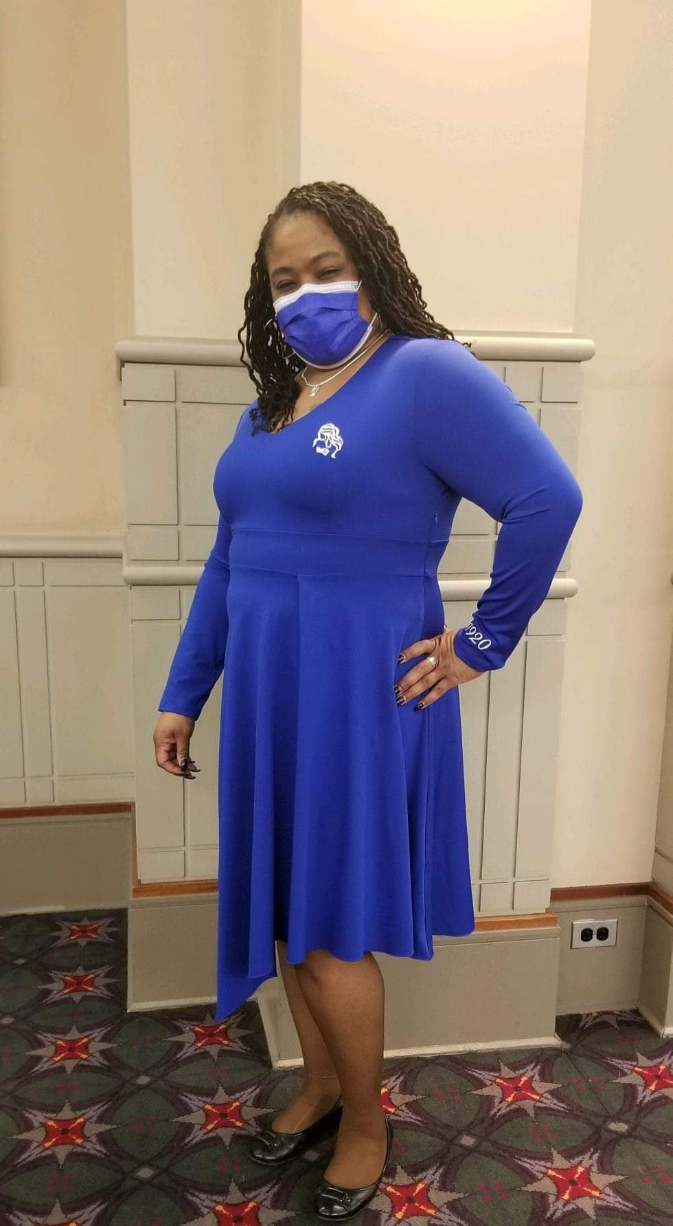 Finer Blue Handkerchief Hem Dress