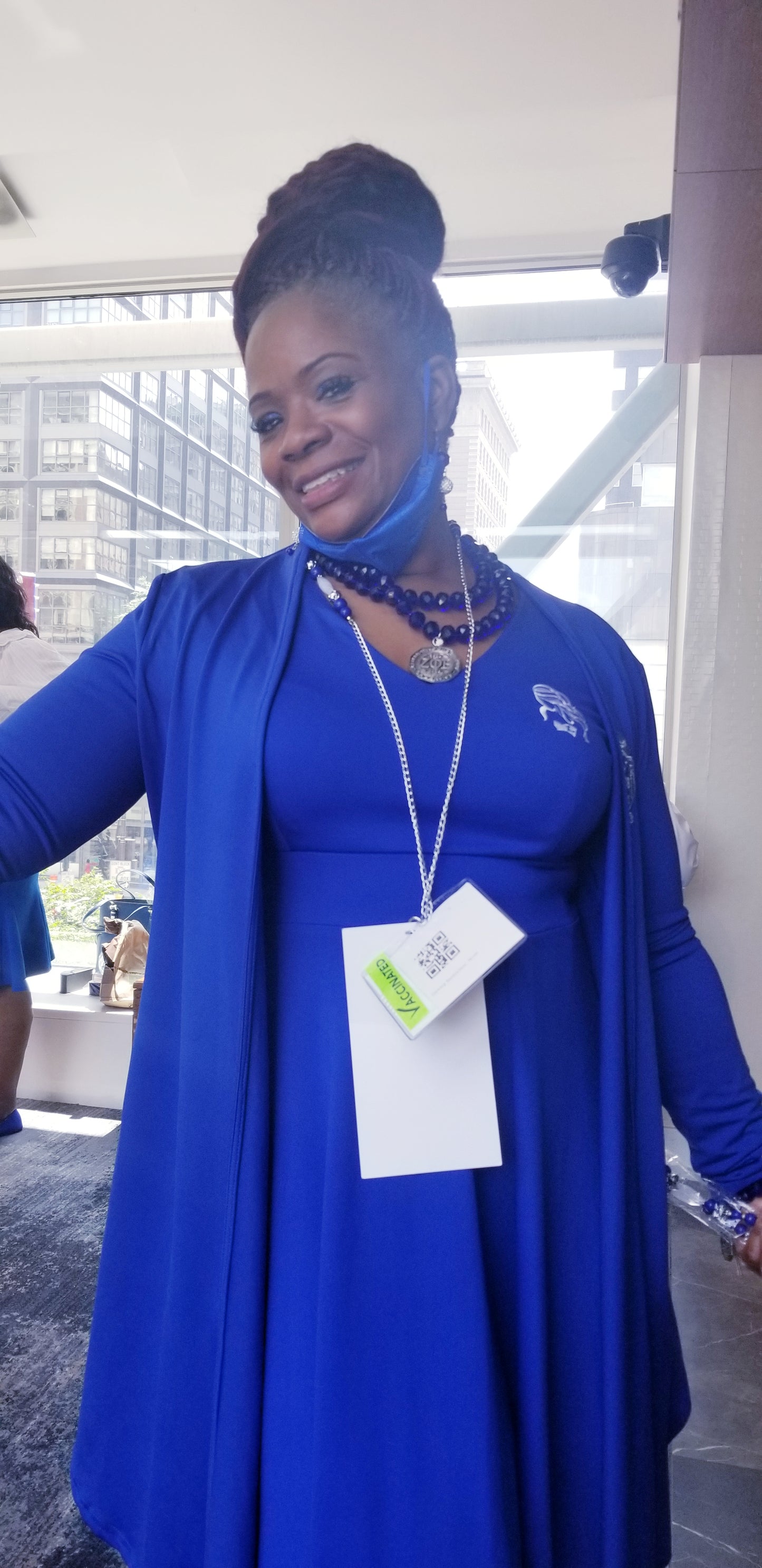 Finer Blue Handkerchief Hem Dress