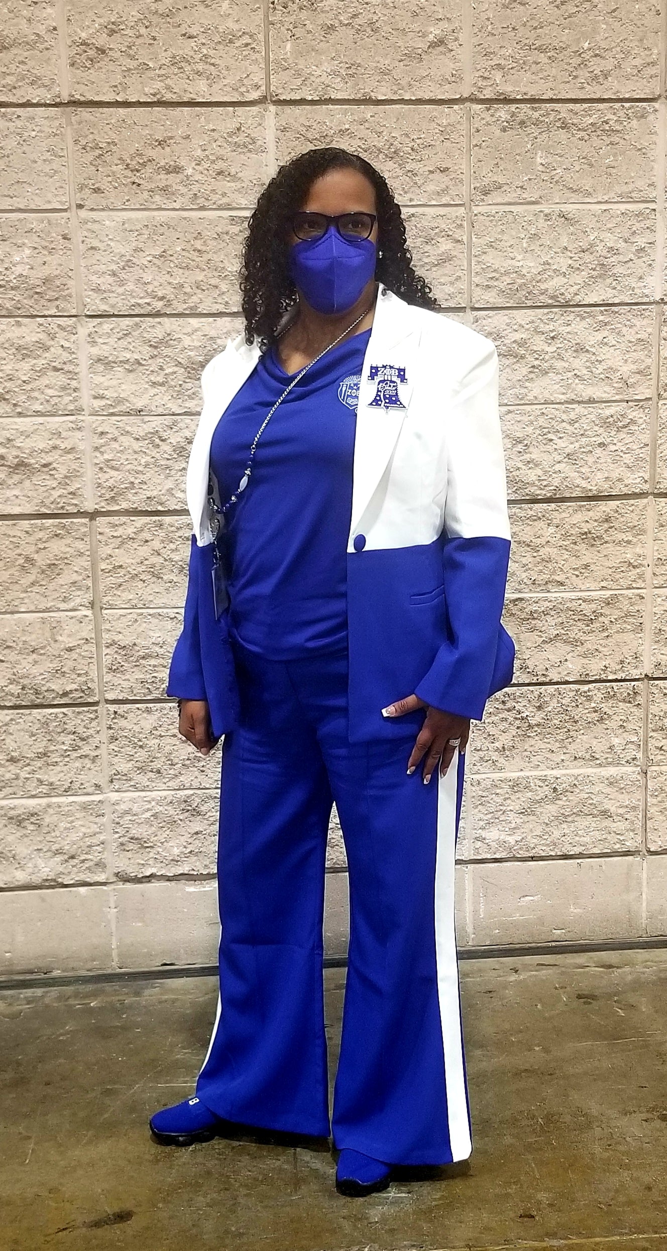 Colorblock Chic Blue Pants