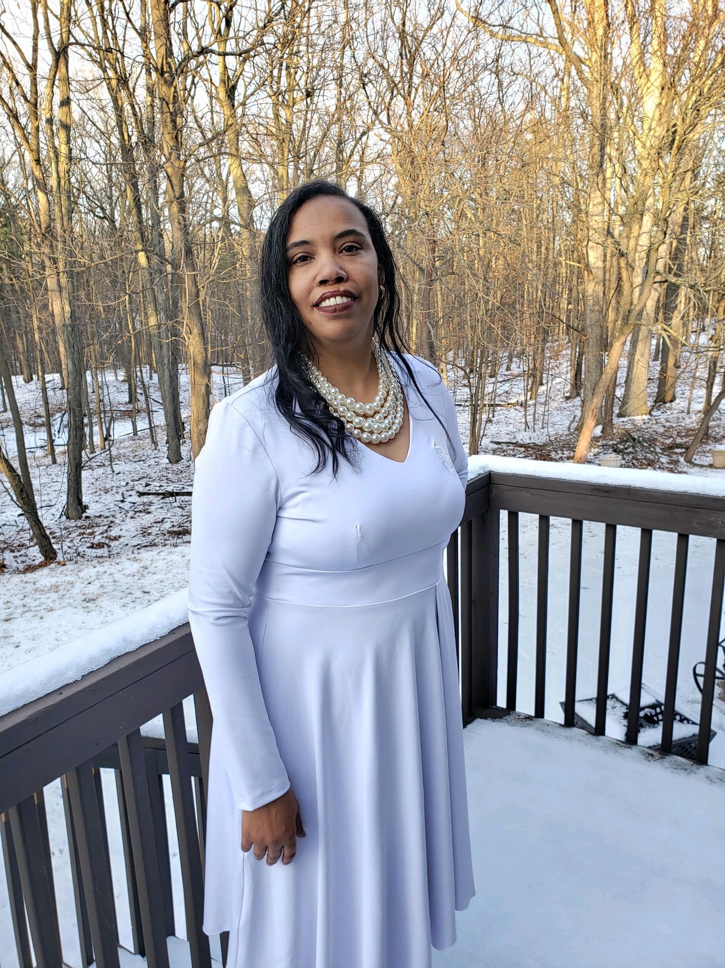 Finer White Handkerchief Hem Dress