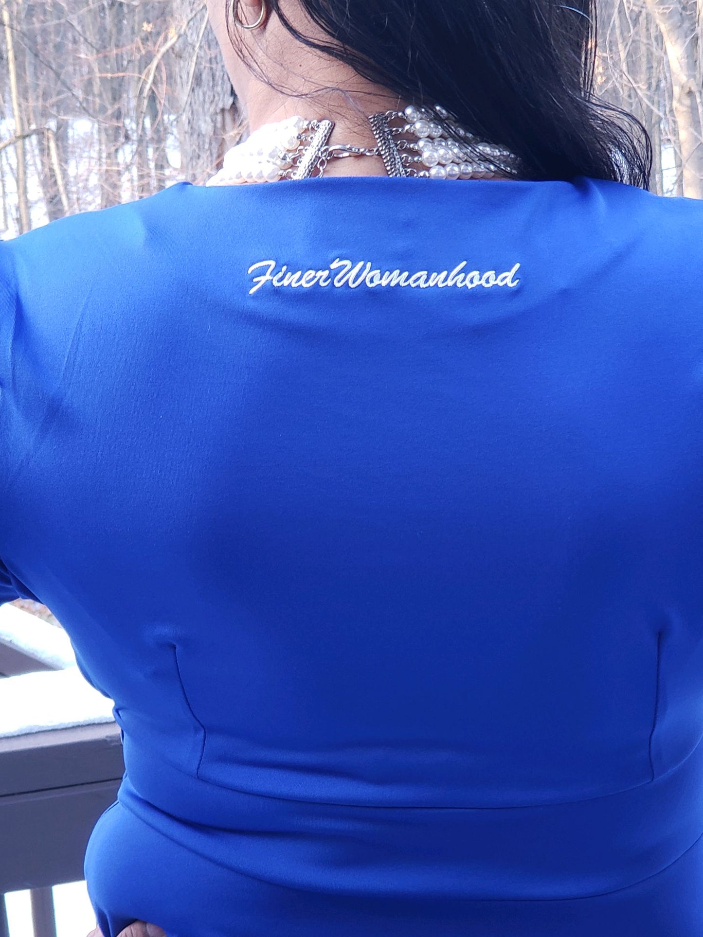 Finer Blue Handkerchief Hem Dress