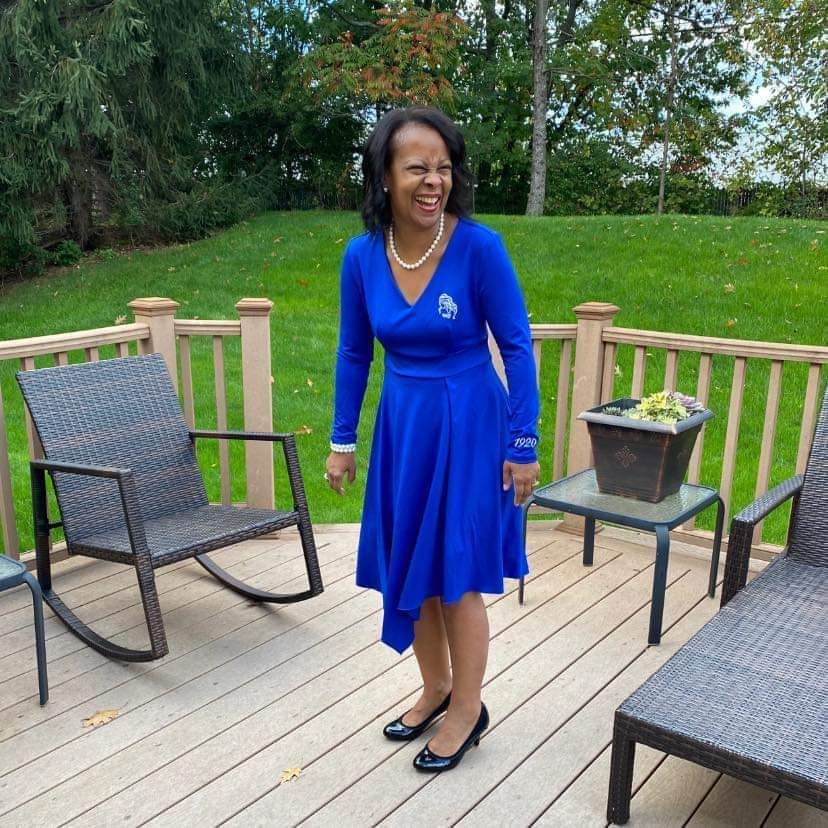 Finer Blue Handkerchief Hem Dress