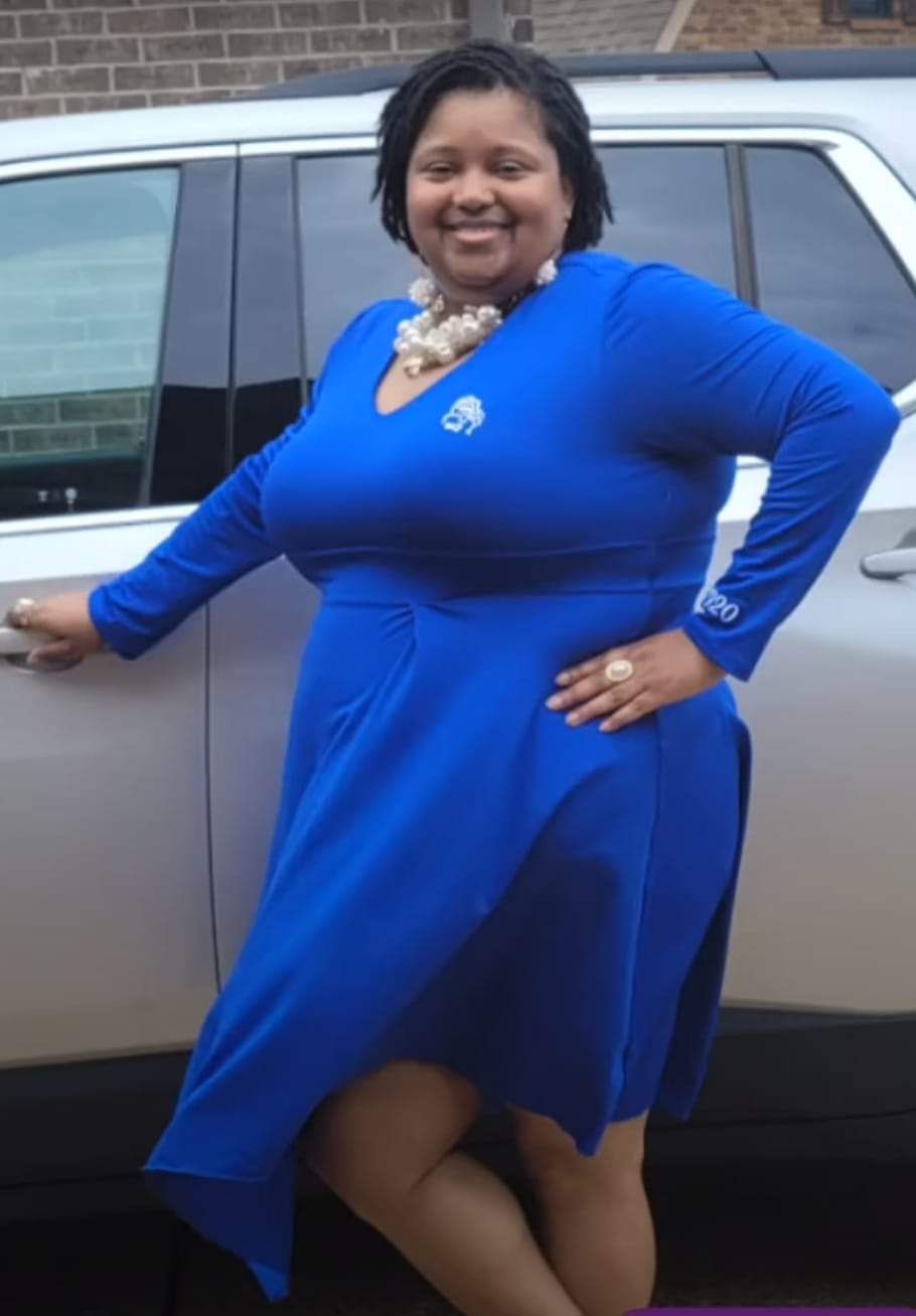 Finer Blue Handkerchief Hem Dress
