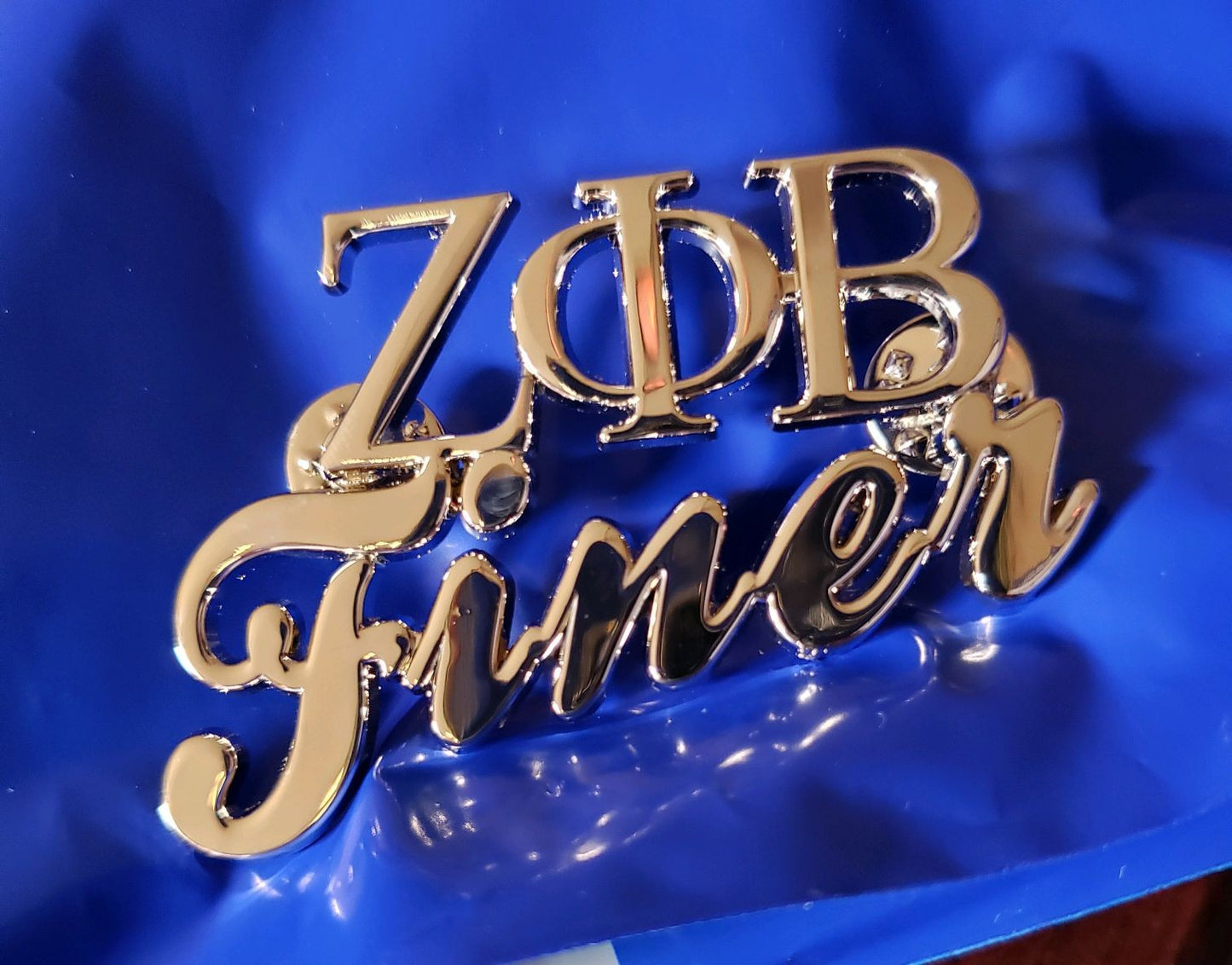 Greek Lettered Finer girly lapel pin