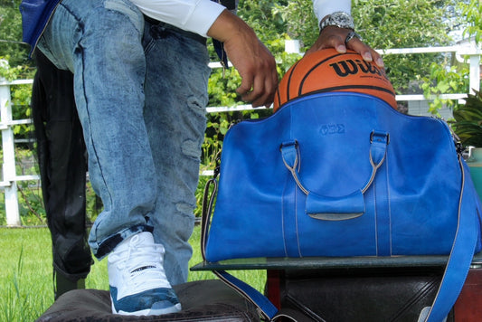 Sigma Genuine Leather Embossed Duffle Bag