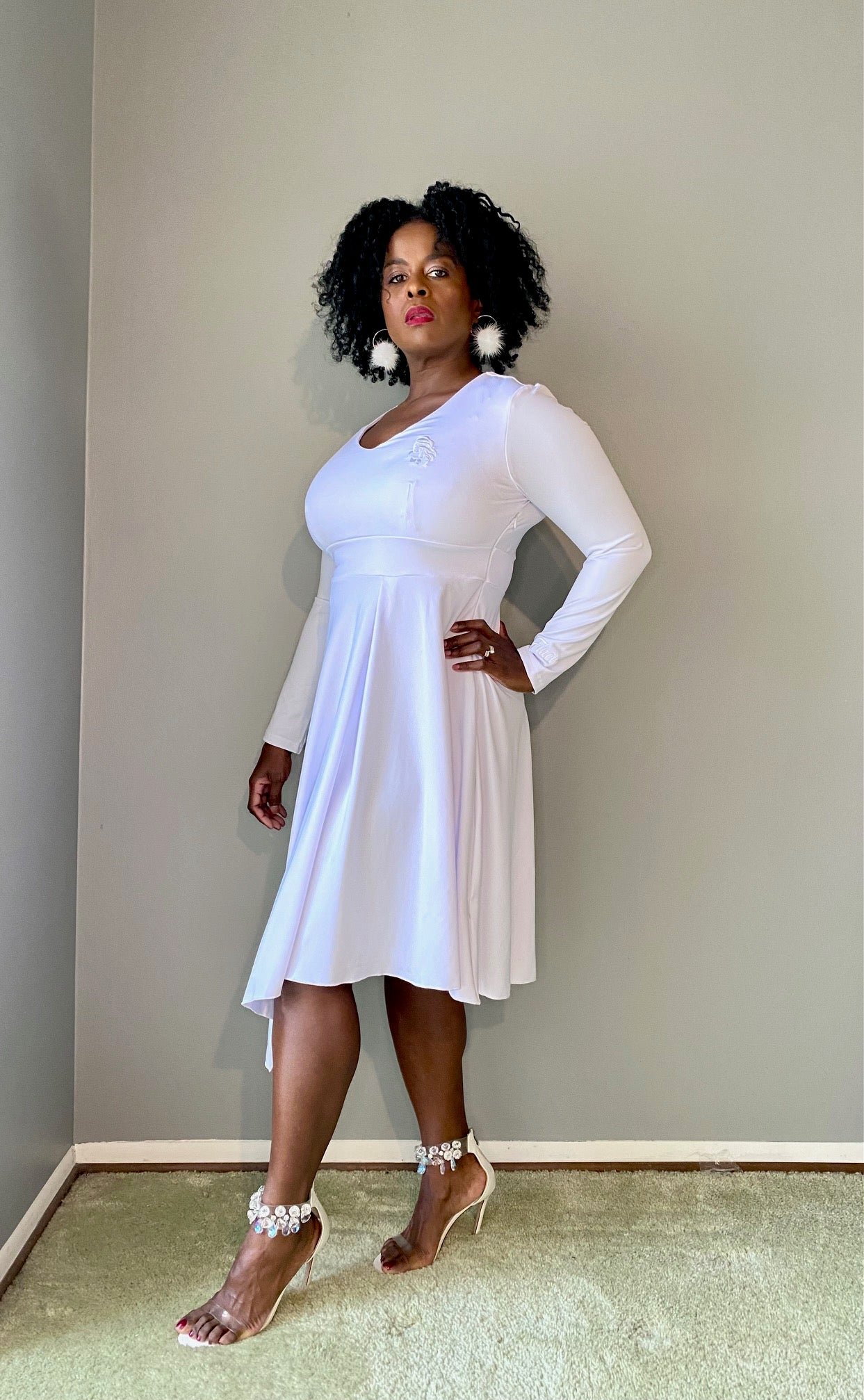 Finer White Handkerchief Hem Dress