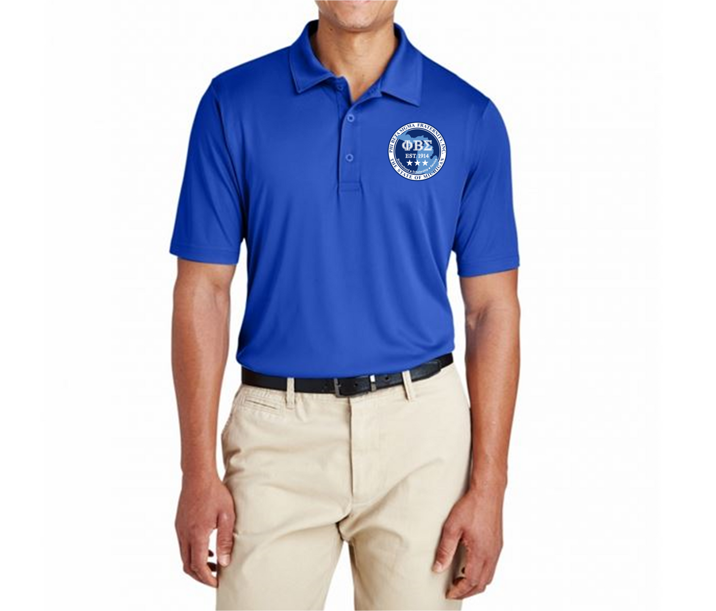 Phi Beta Sigma STATE OF MI Dri-Fit Polo & Lapel Pin