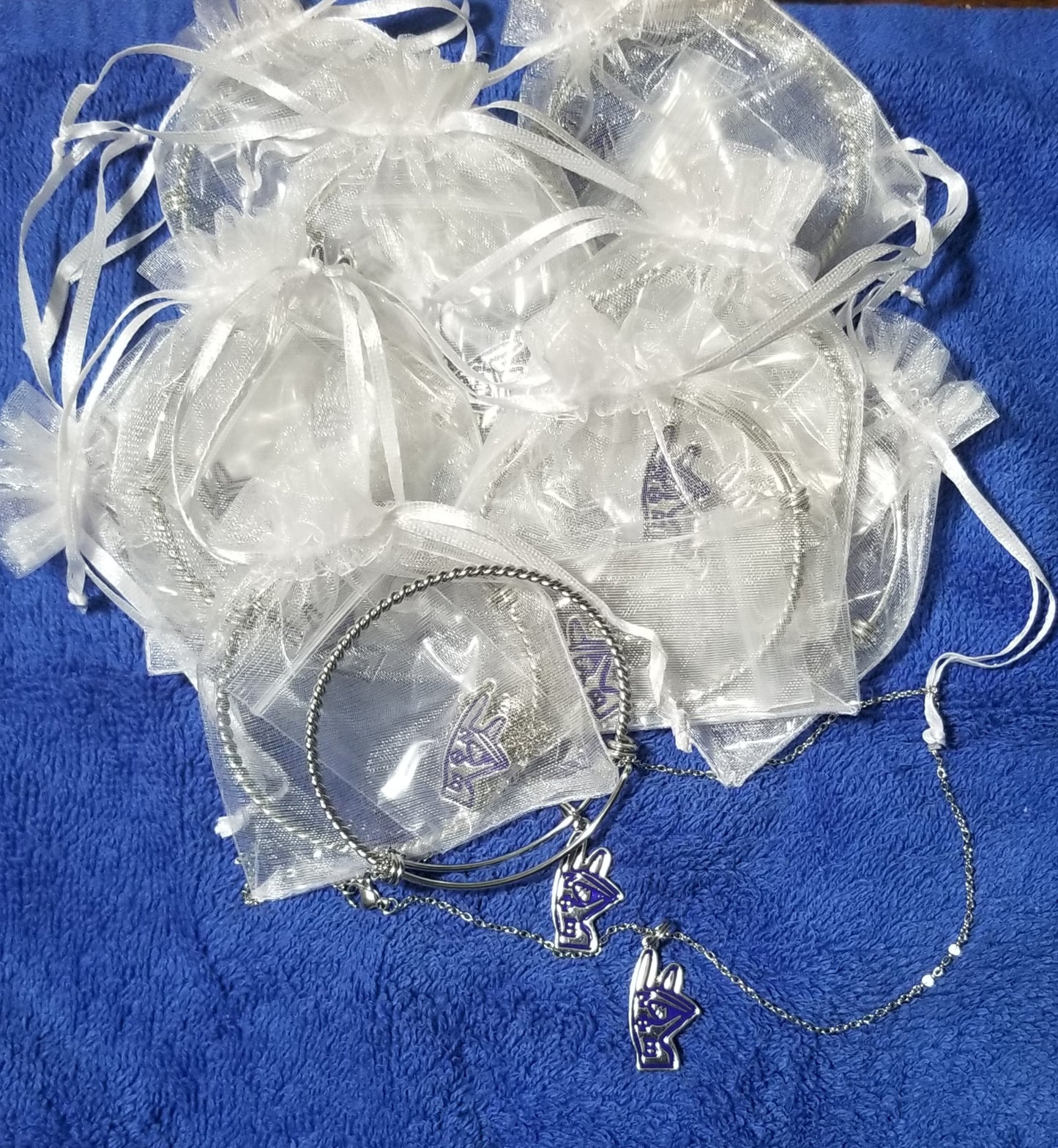 Zeta Handsign Bracelet & Necklace Set