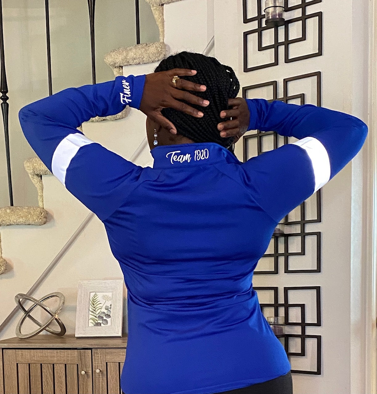 Zeta Blue 3/4 Zip Shirt w/Reflectors