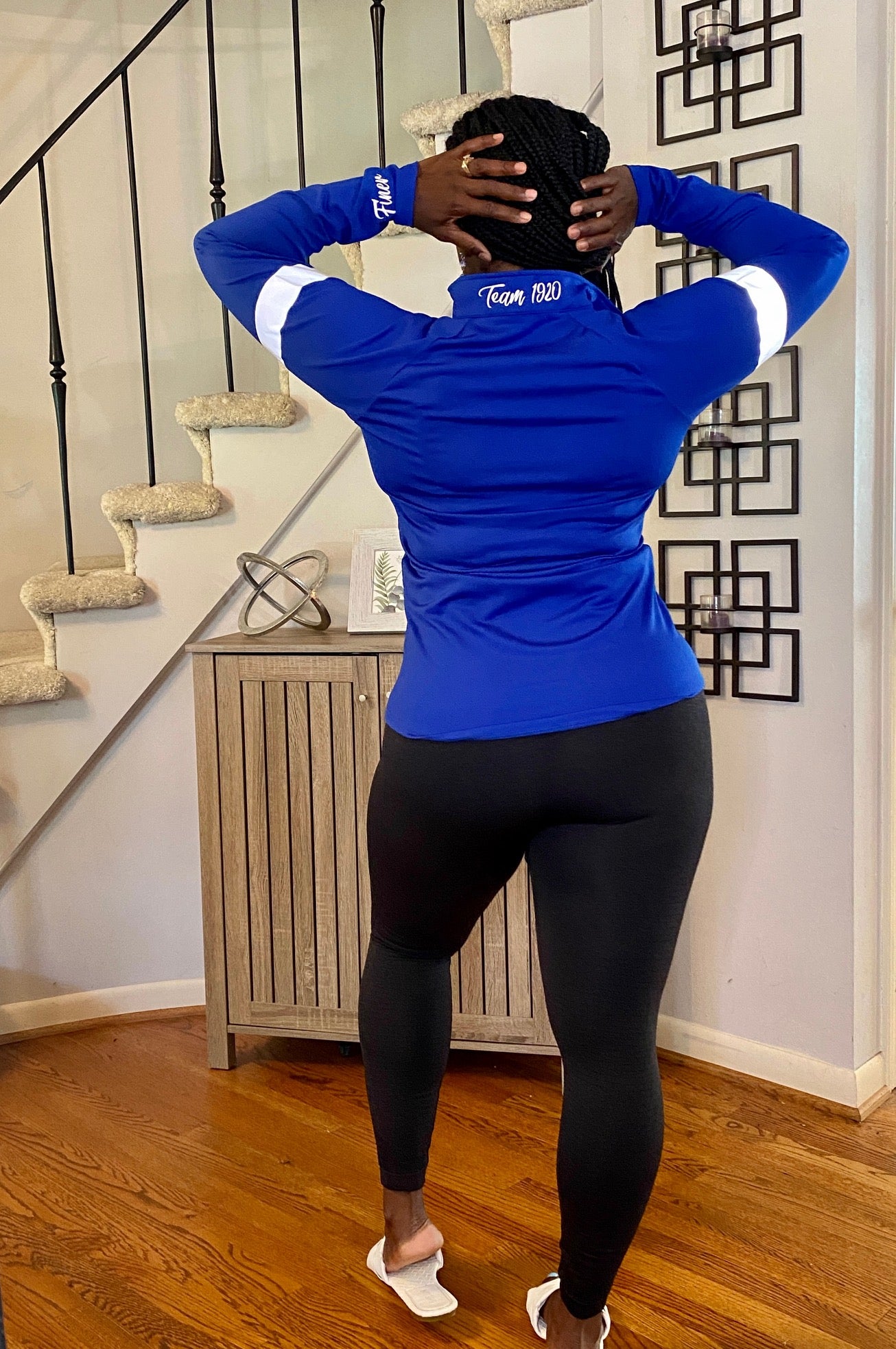 Zeta Blue 3/4 Zip Shirt w/Reflectors