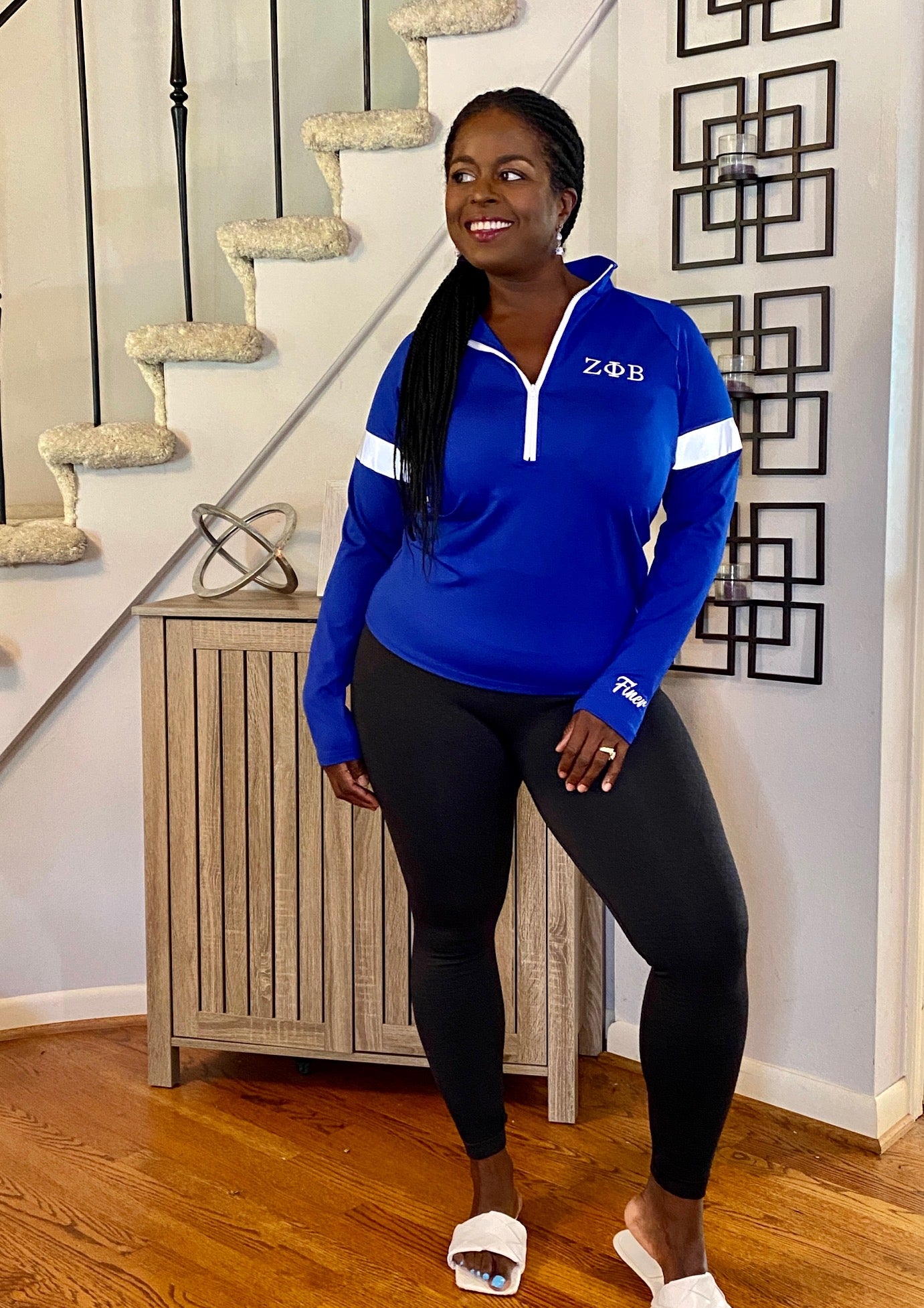 Zeta Blue 3/4 Zip Shirt w/Reflectors